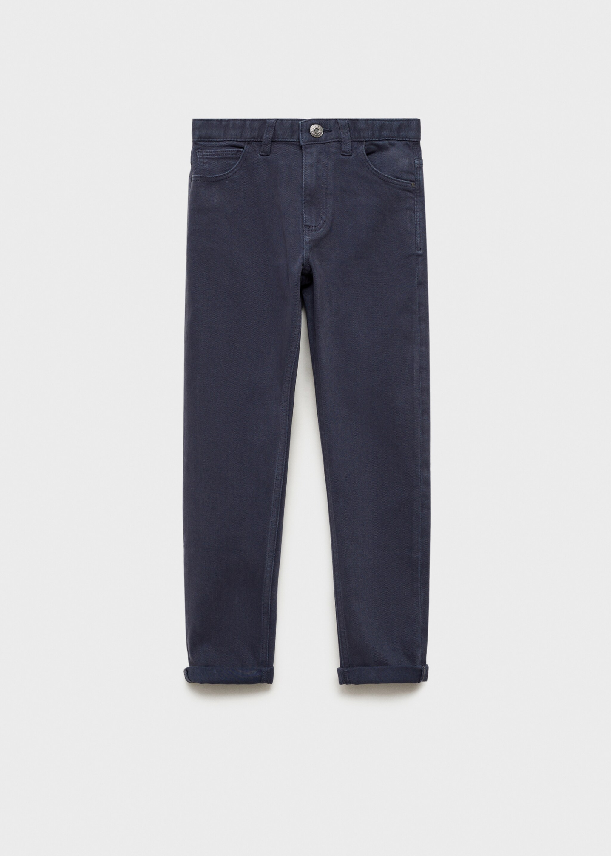 Egyenes szabású, pamut farmernadrág - Termék modell nélkül, Sötétkék. Ref: 87080622-00.