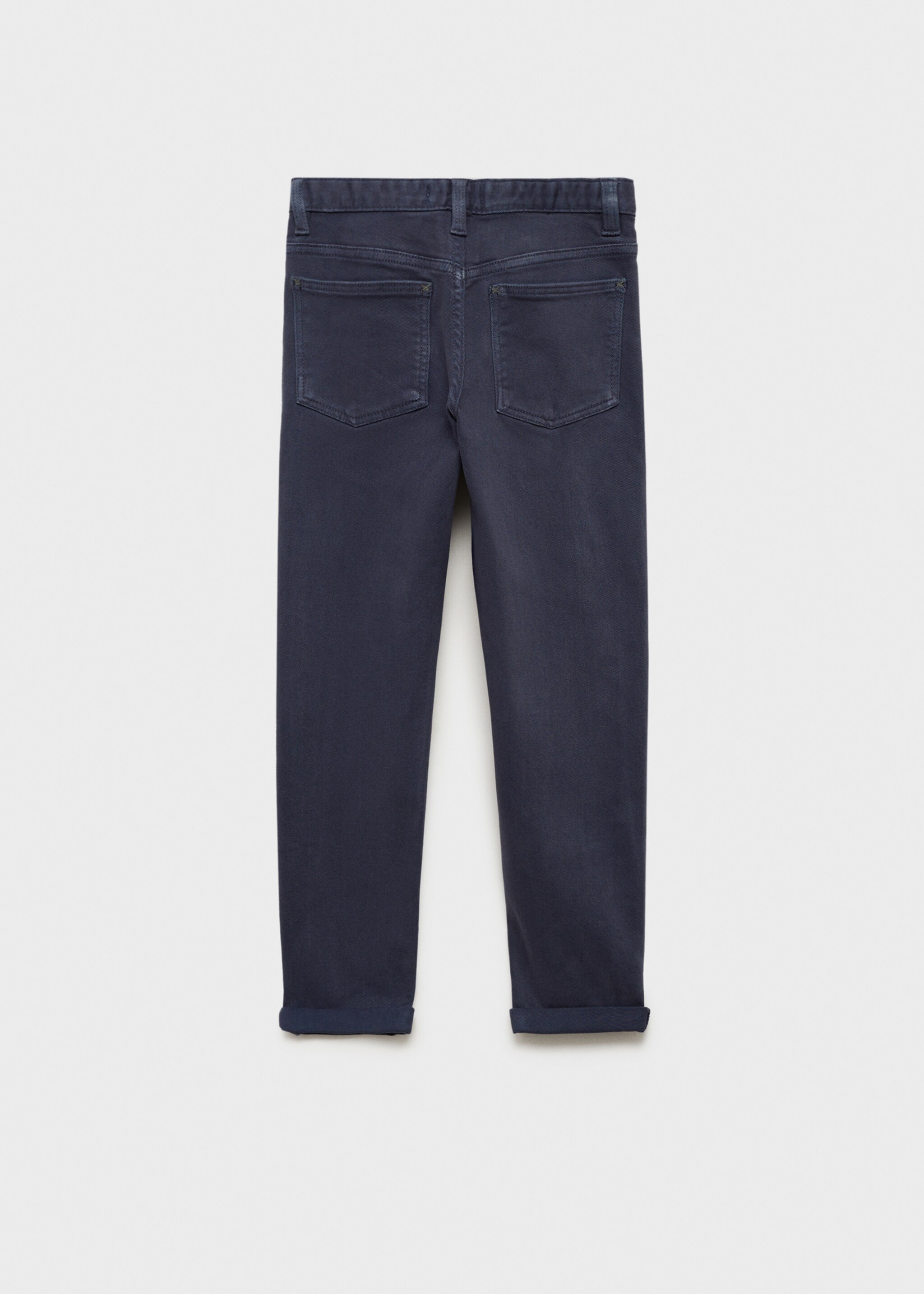 Egyenes szabású, pamut farmernadrág - A cikk hátulja, Sötétkék. Ref: 87080622-00.