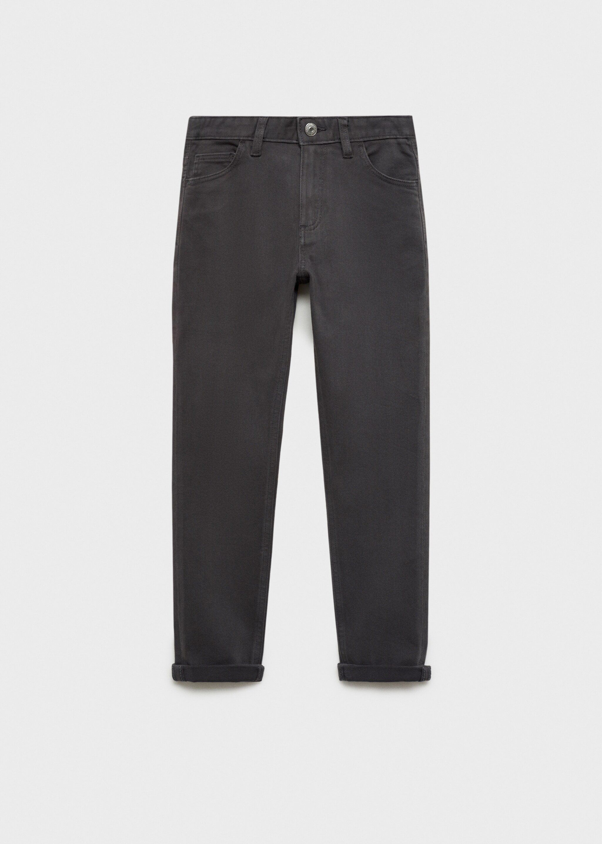 Gerade Baumwolljeans - Artikel ohne Model, Anthrazit. Ref: 87080622-00.