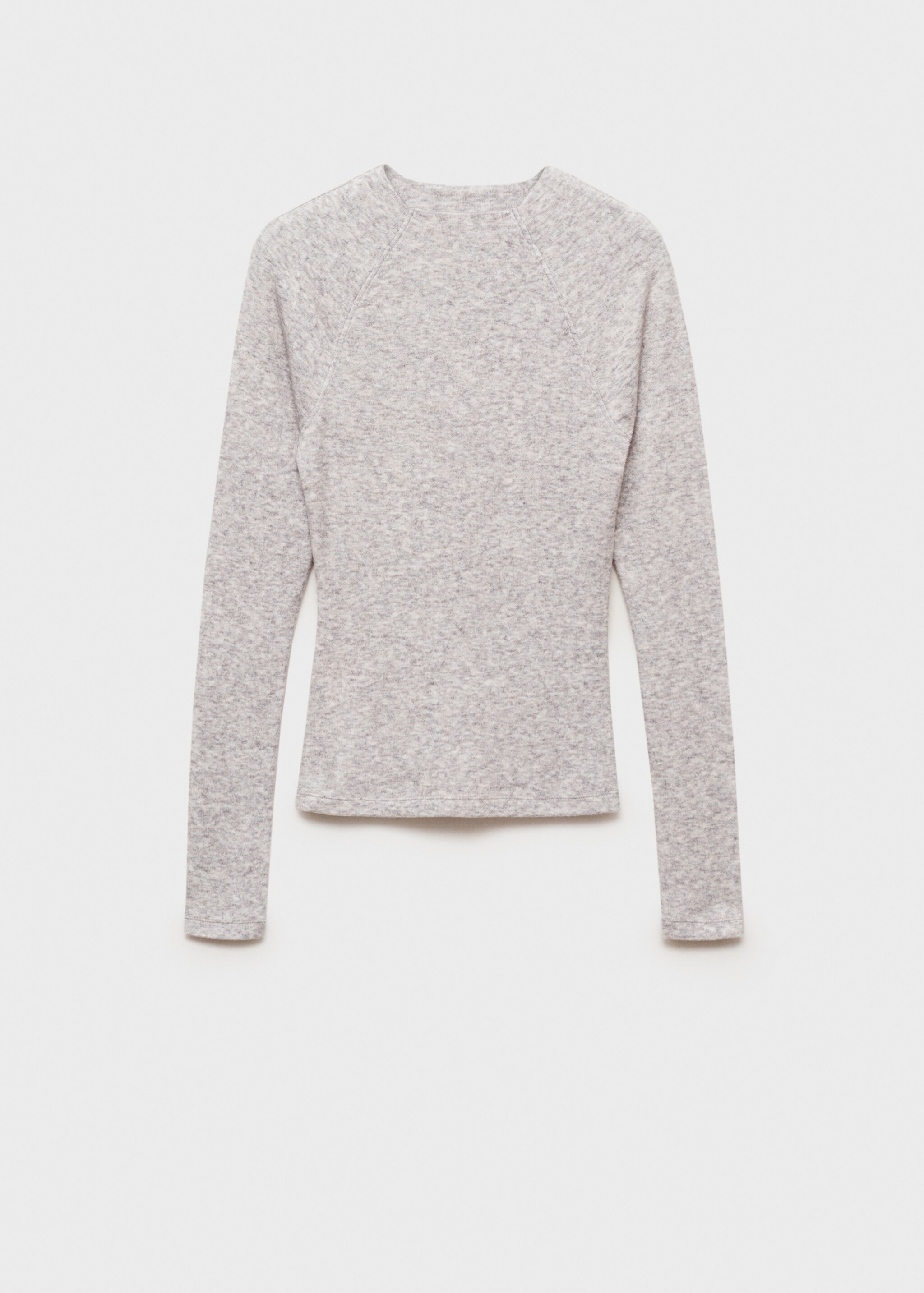 T-Shirt mit Ziernähten - Artikel ohne Model, Hellgrau meliert. Ref: 87080623-00.