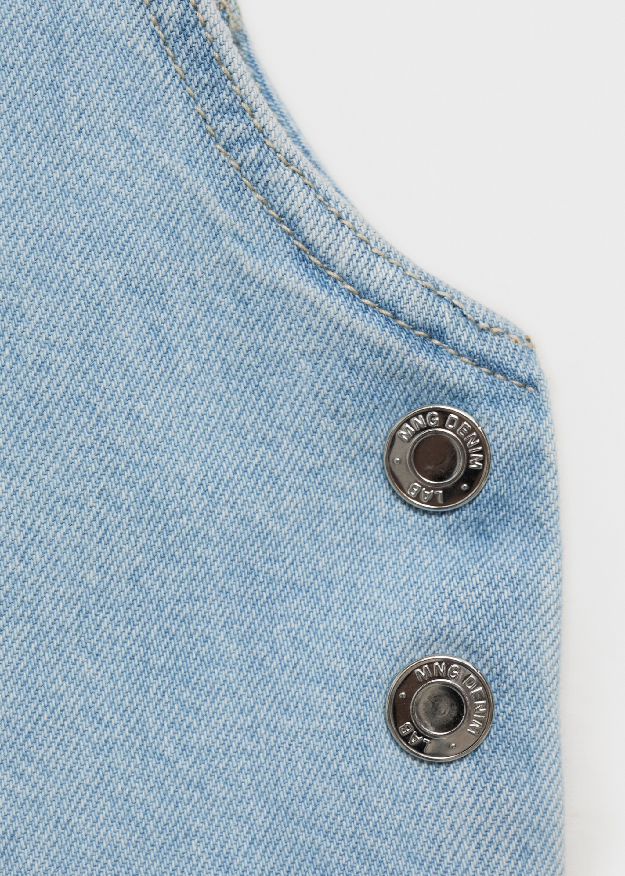 Σαλοπέτα denim μακριά - Λεπτομέρεια του προϊόντος 0, Μπλε Ανοιχτό. Ref: 87080627-00.