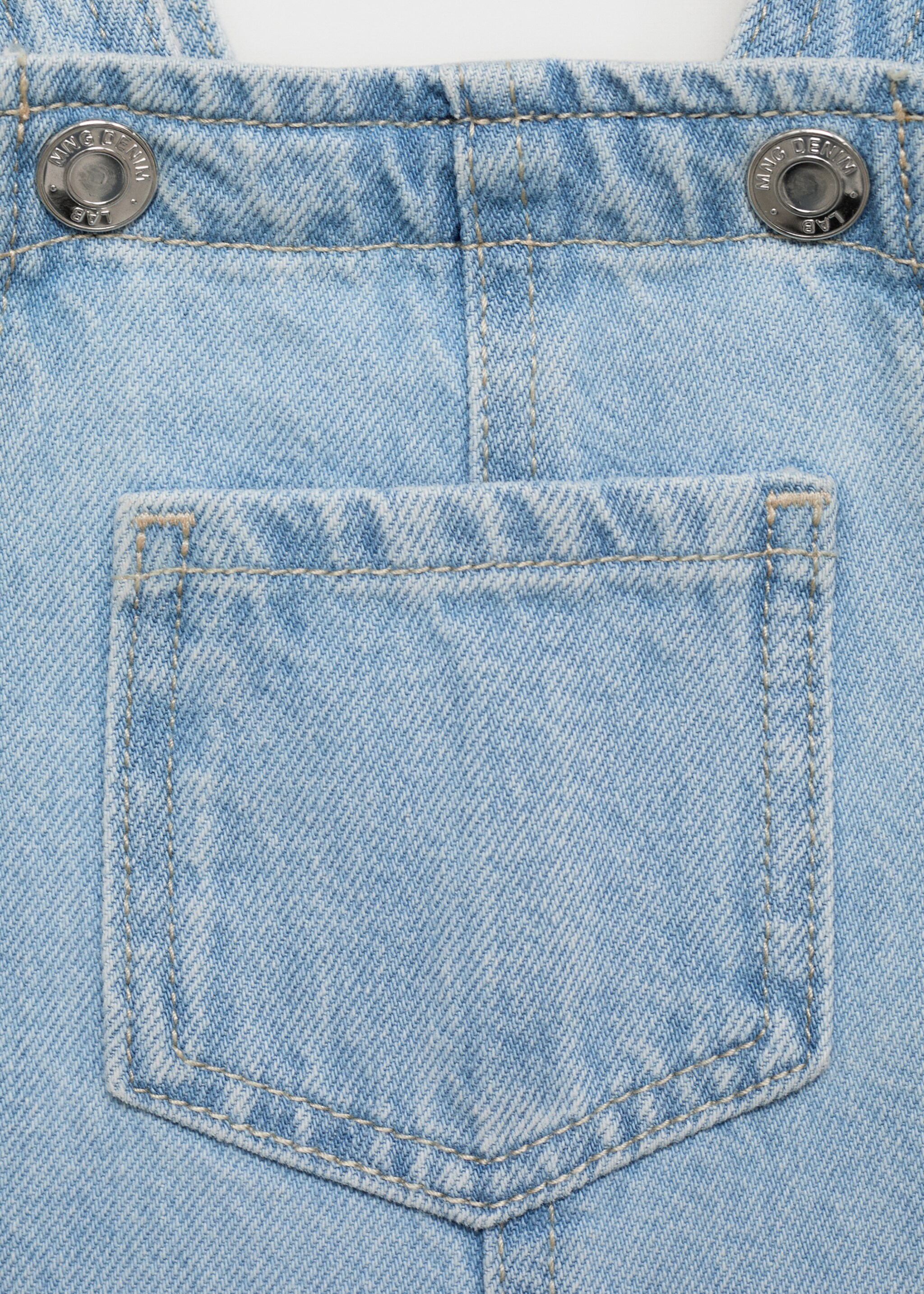 Σαλοπέτα denim μακριά - Λεπτομέρεια του προϊόντος 8, Μπλε Ανοιχτό. Ref: 87080627-00.