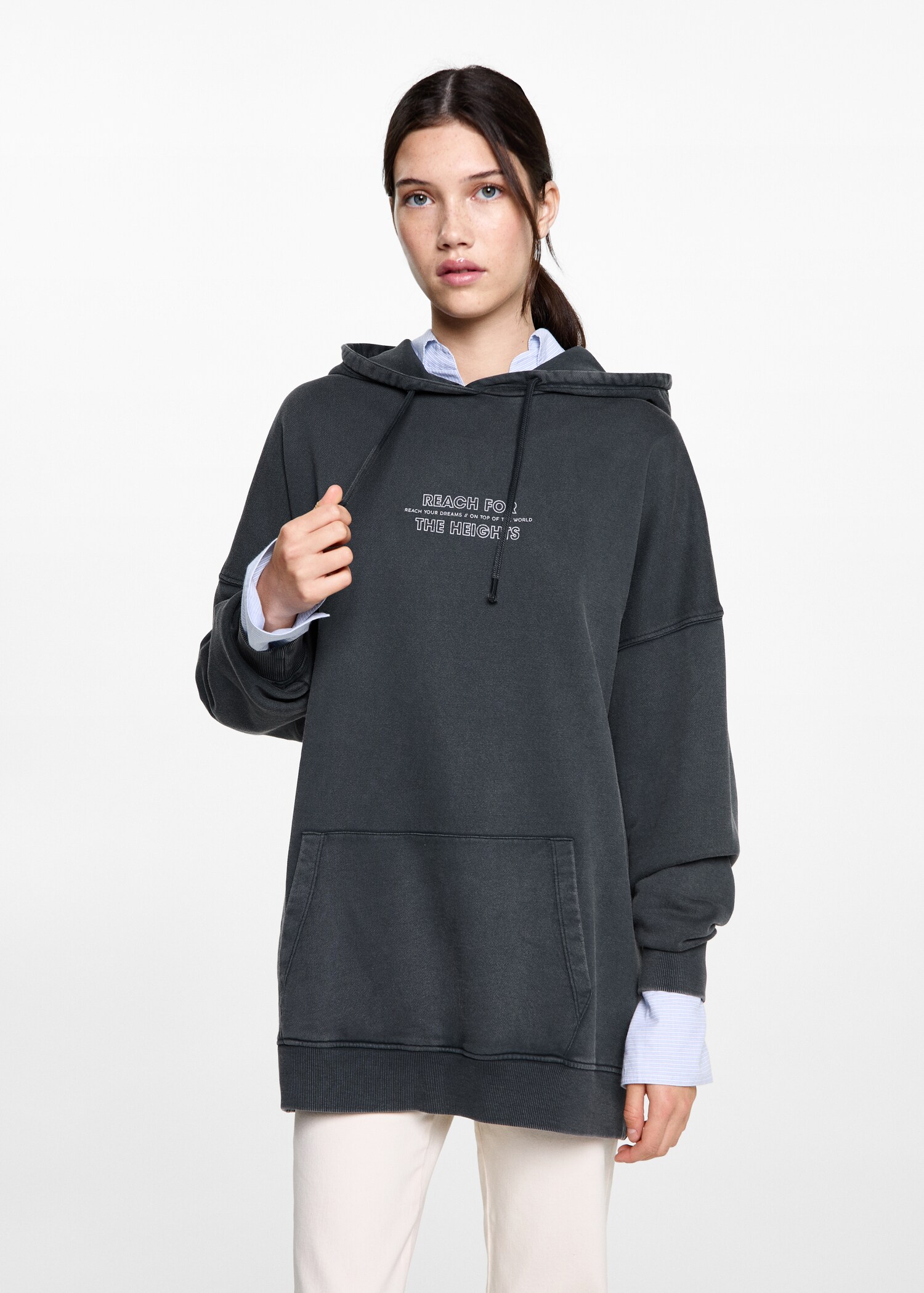 Oversized message sweatshirt - Medium plane