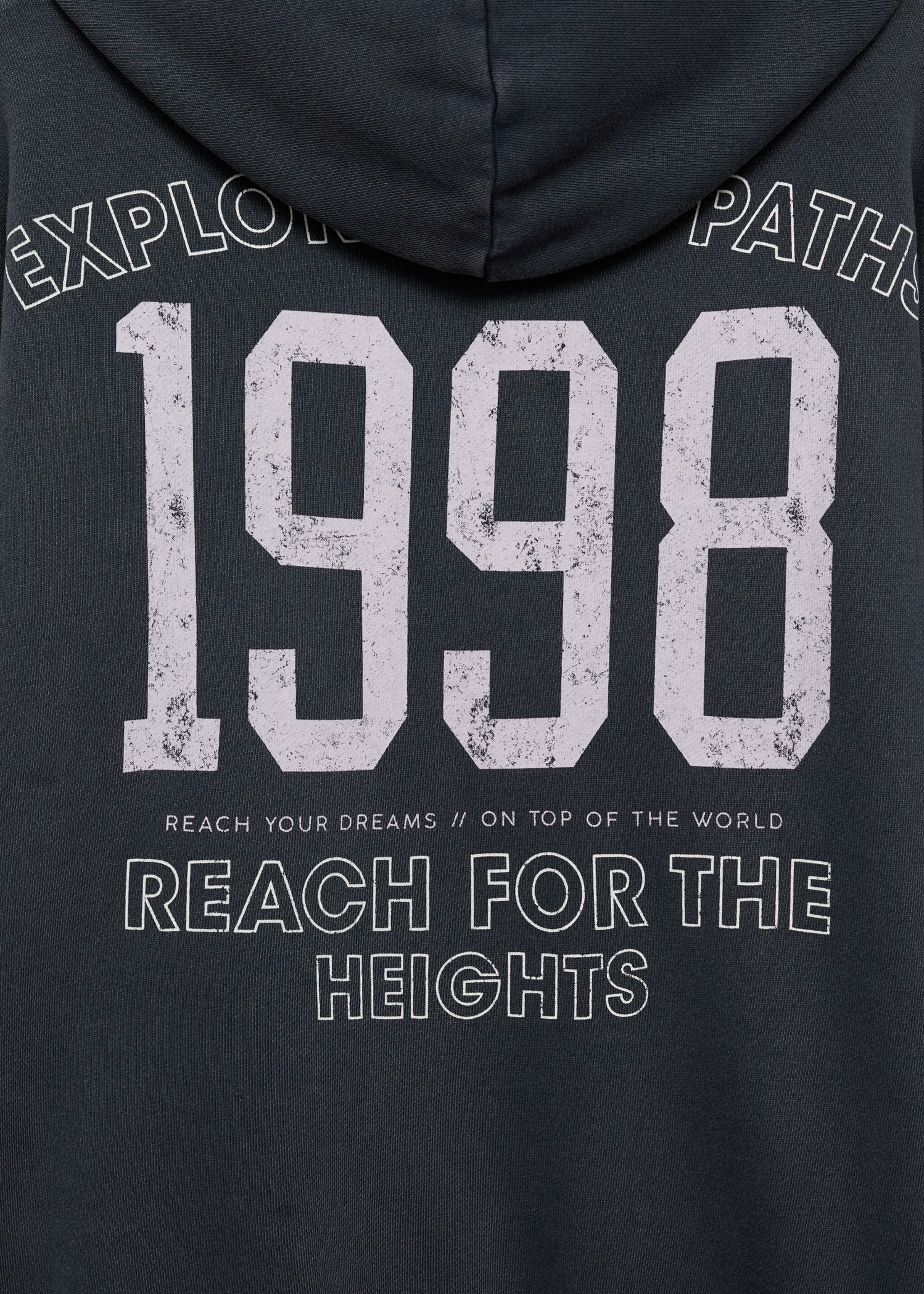 Oversized message sweatshirt - Details of the article 0, Charcoal. Ref: 87080632-00.