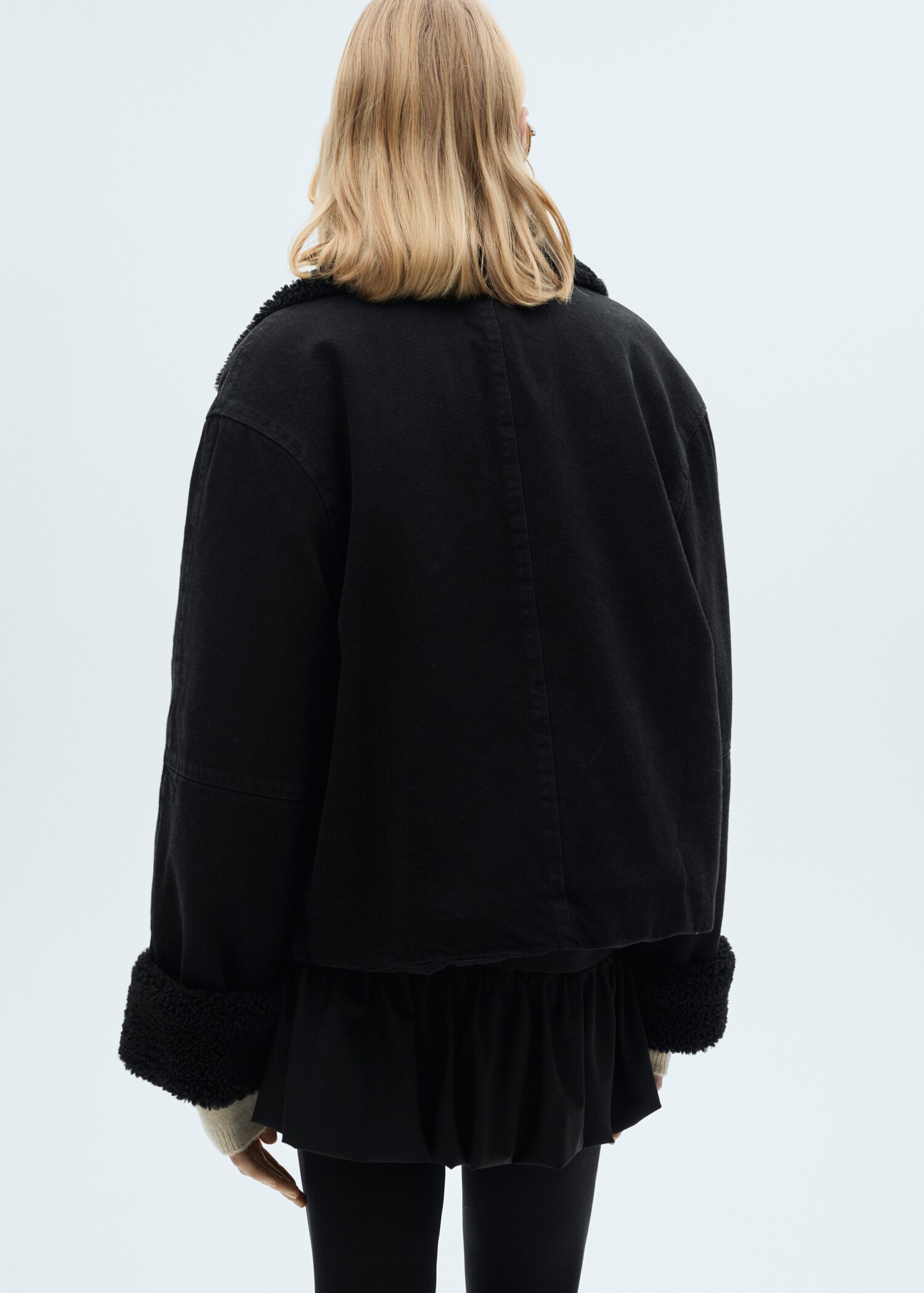 Blouson double face imitation mouton retourné - Verso de l’article