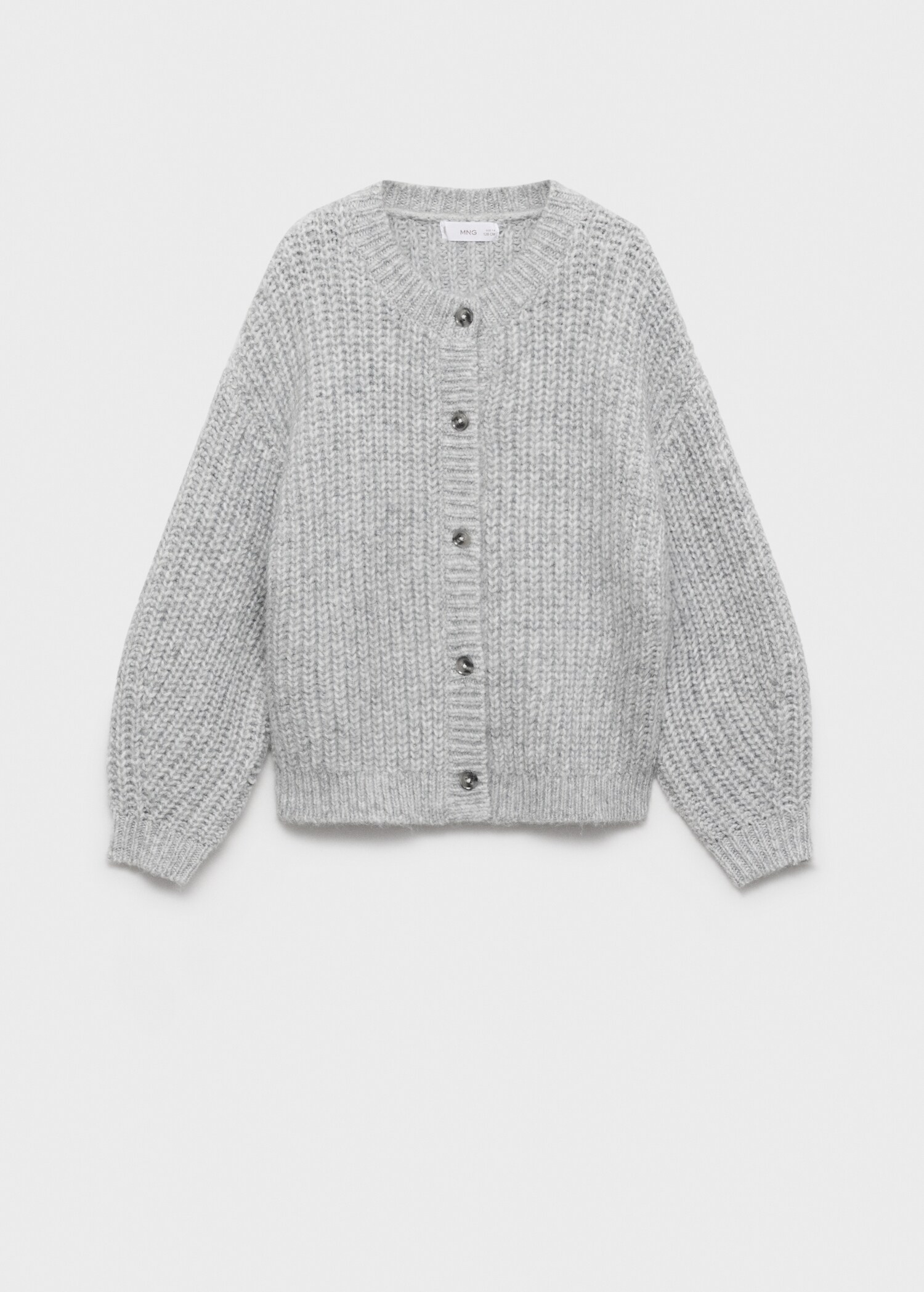 Ribbed knitted cardigan with buttons - Article without model