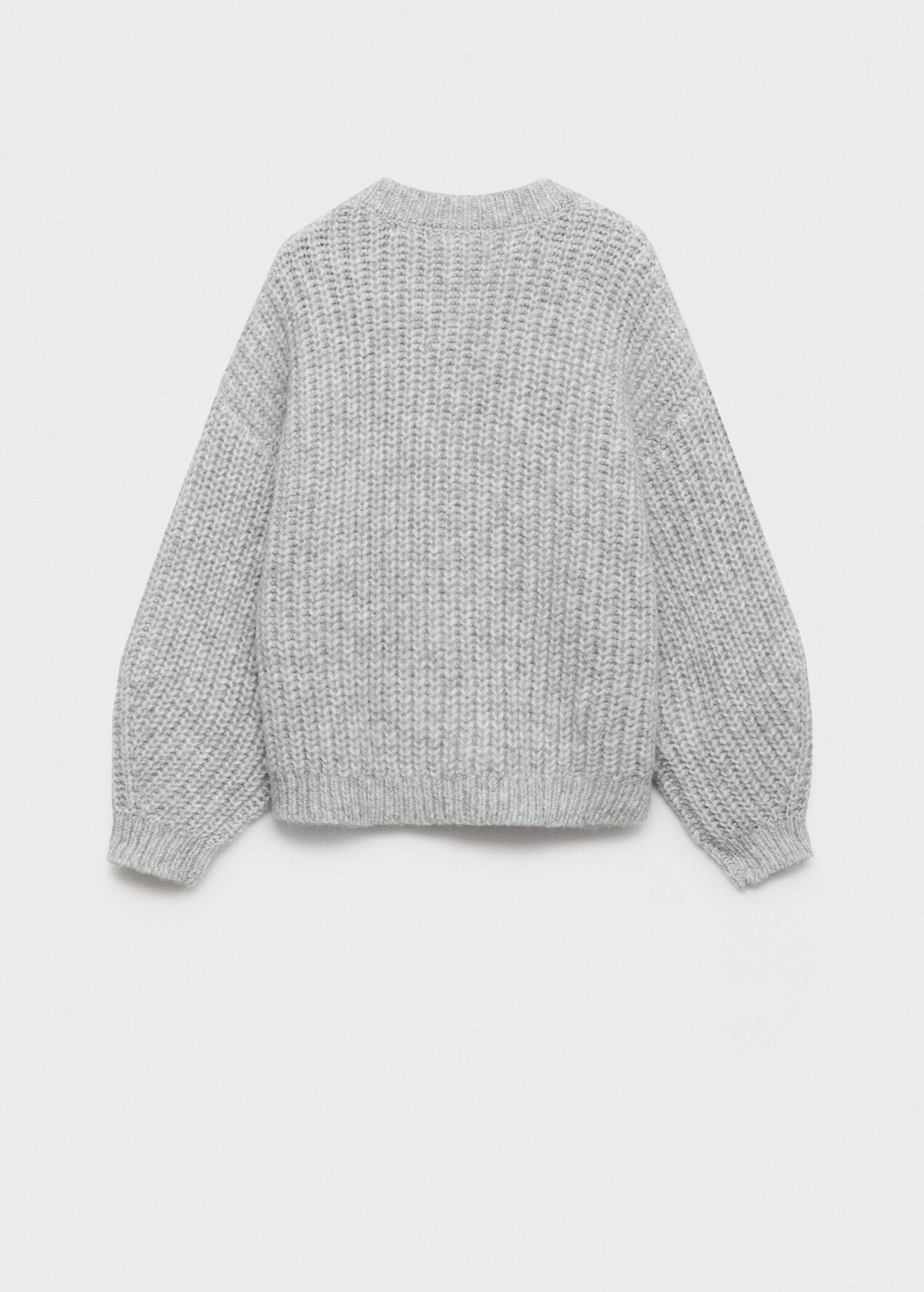 Ribbed knitted cardigan with buttons - Reverse of the article