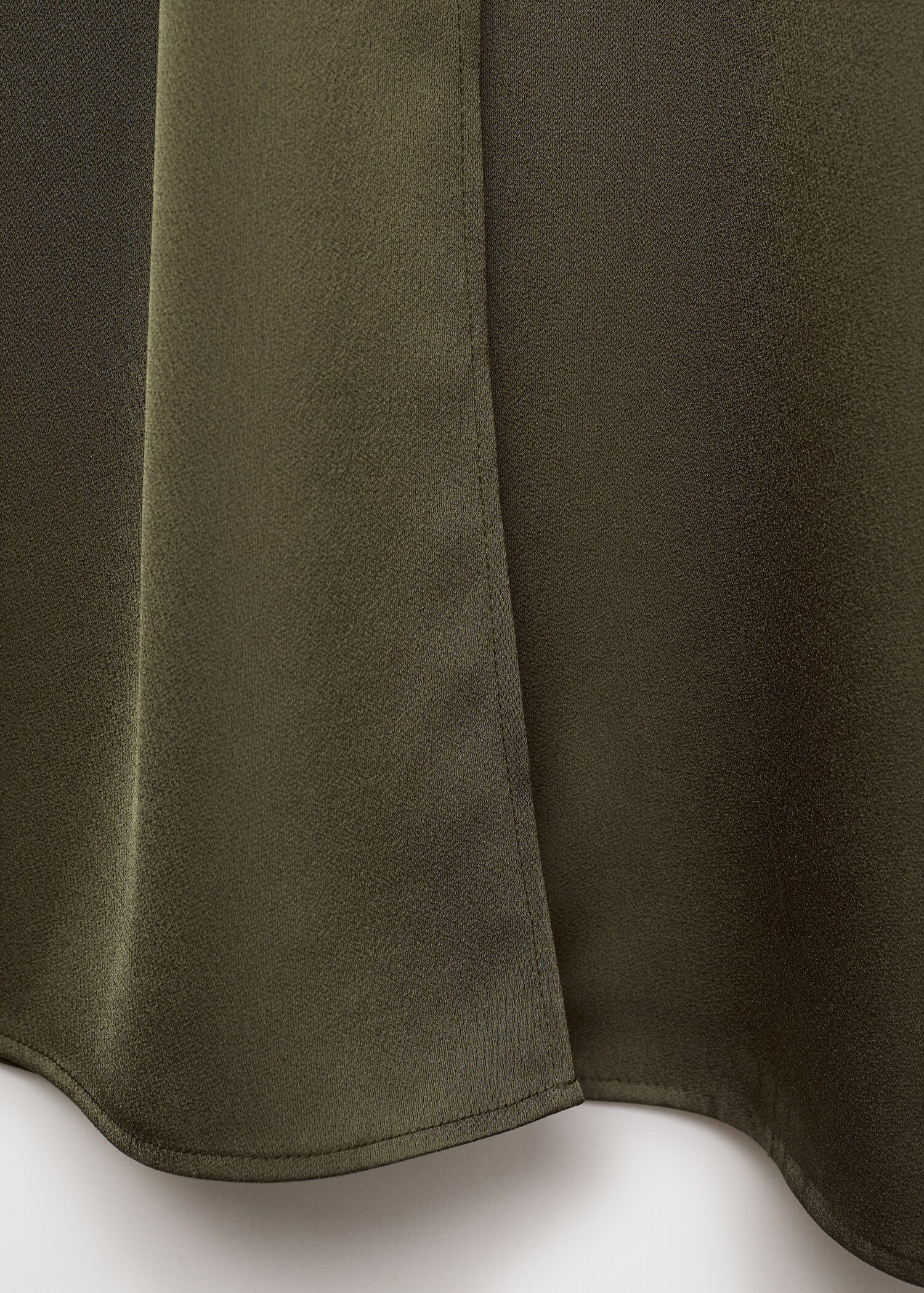 Combined woven dress with belt - Details of the article 0