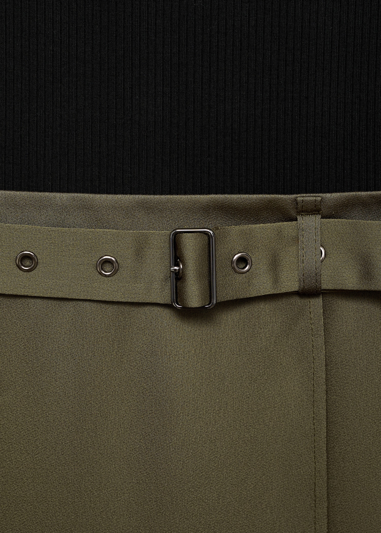 Combined woven dress with belt - Details of the article 8