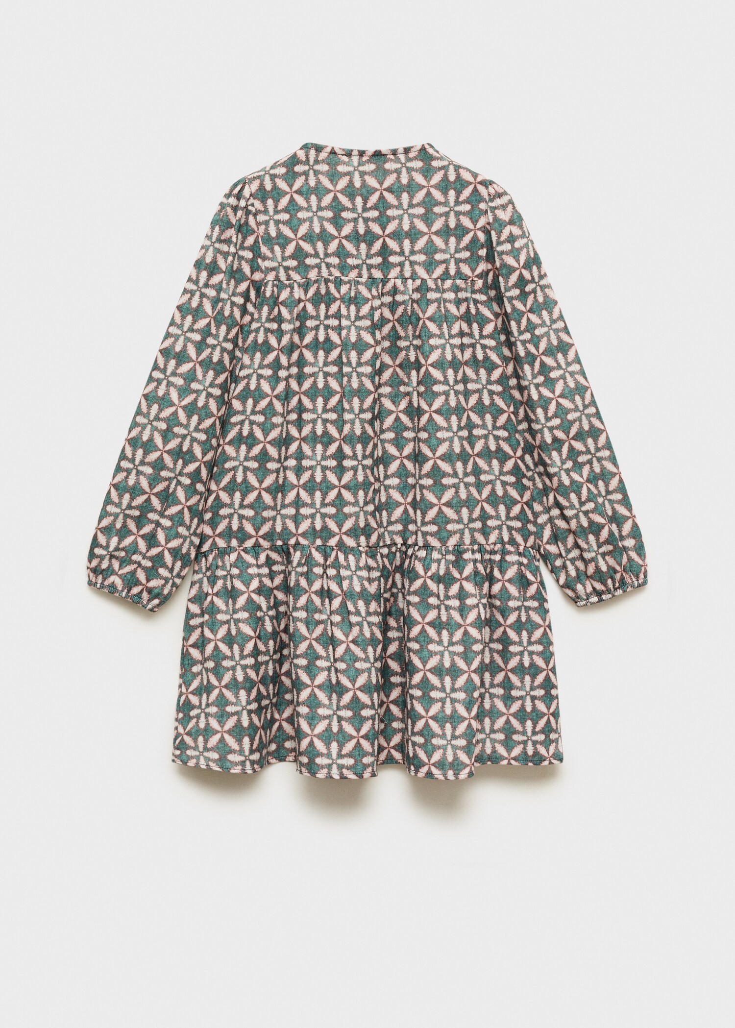 Ruffled printed dress - Reverse of the article