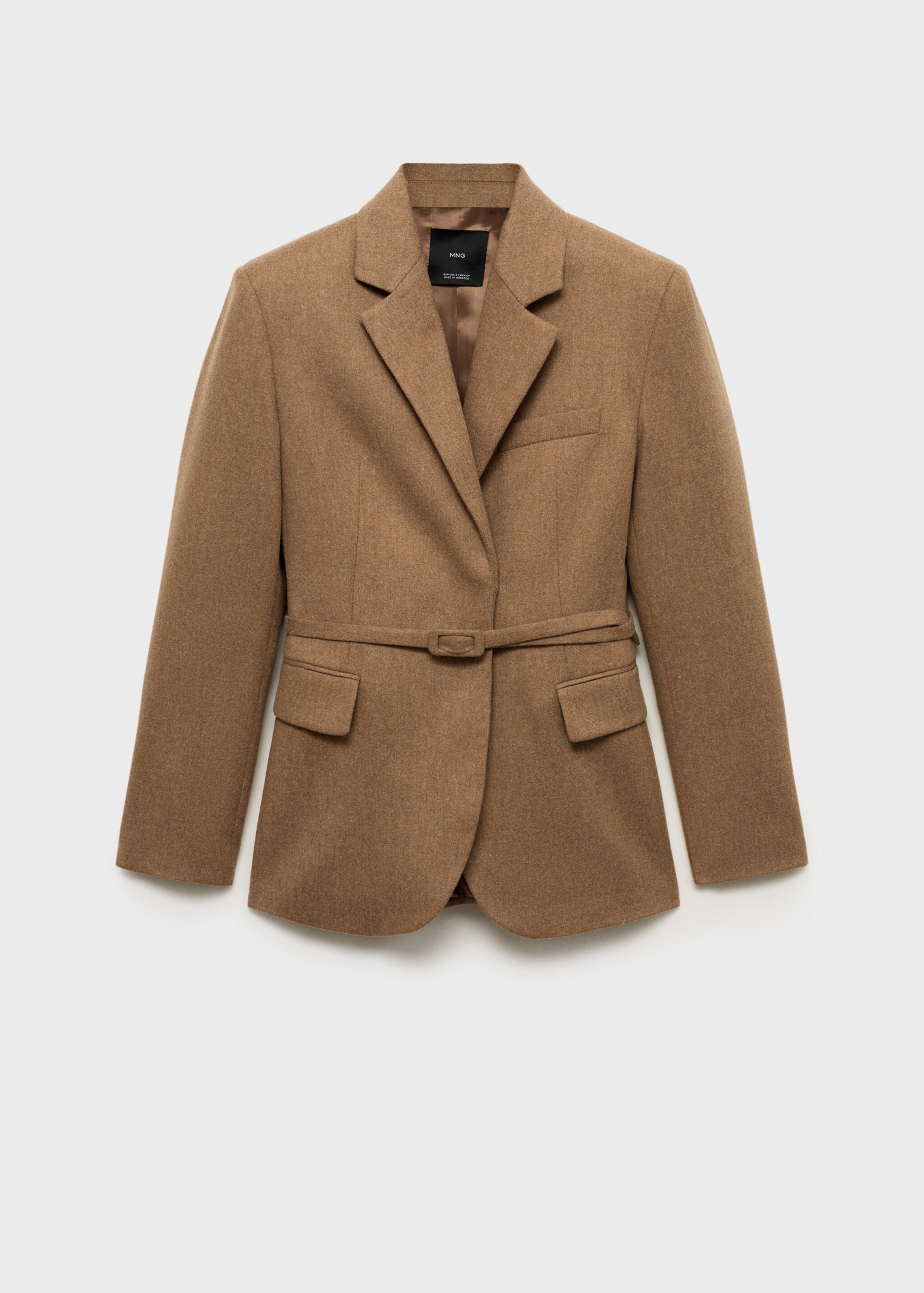 Blazer traje mezcla lana - Artículo sin modelo, Marrón tabaco. Ref: 87080652-00.
