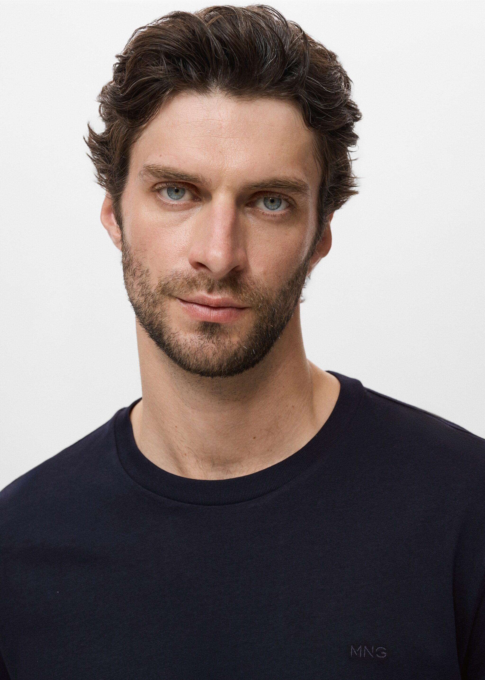 100% cotton t-shirt - Details of the article 1, Dark Navy. Ref: 87080655-00.