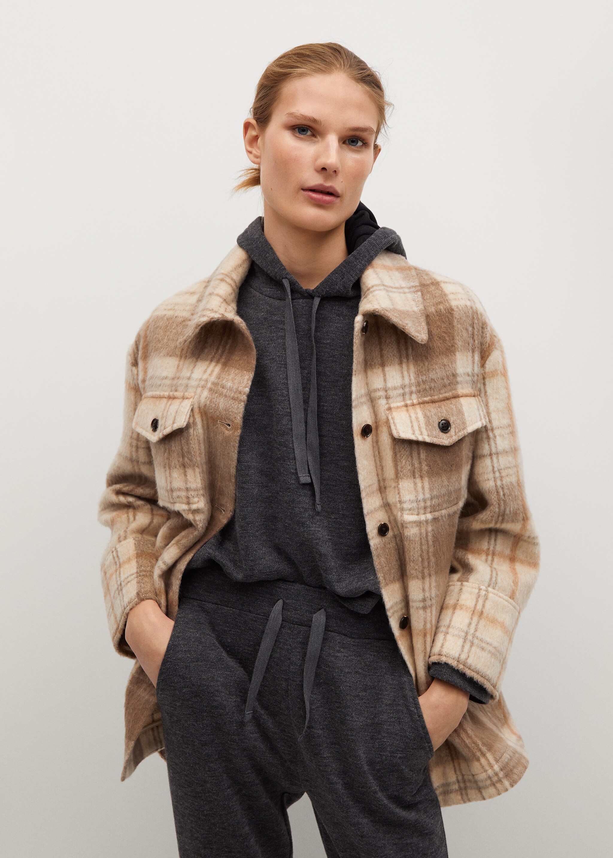 Sudadera oversize jaspeada  - Detalle del artículo 1