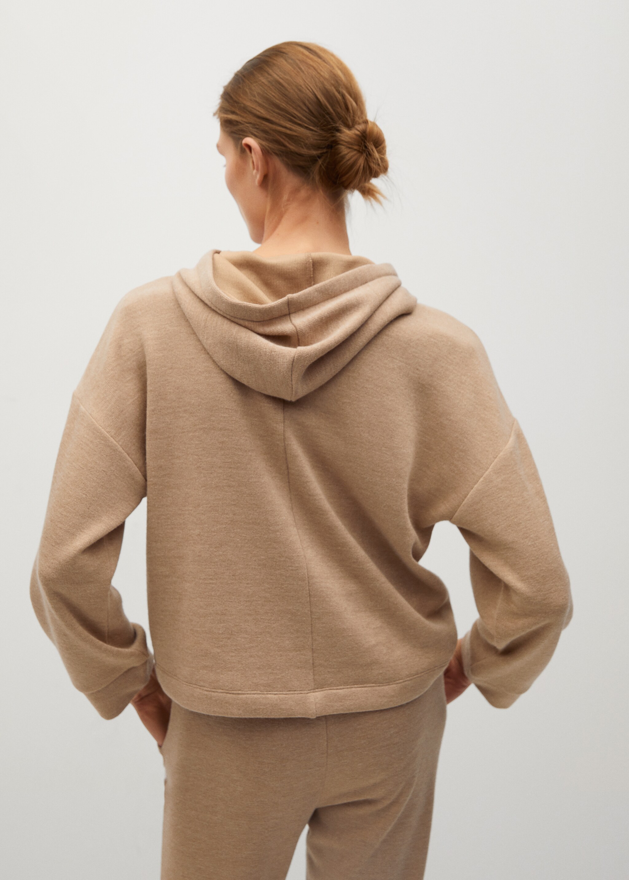 Sudadera oversize jaspeada  - Reverso del artículo