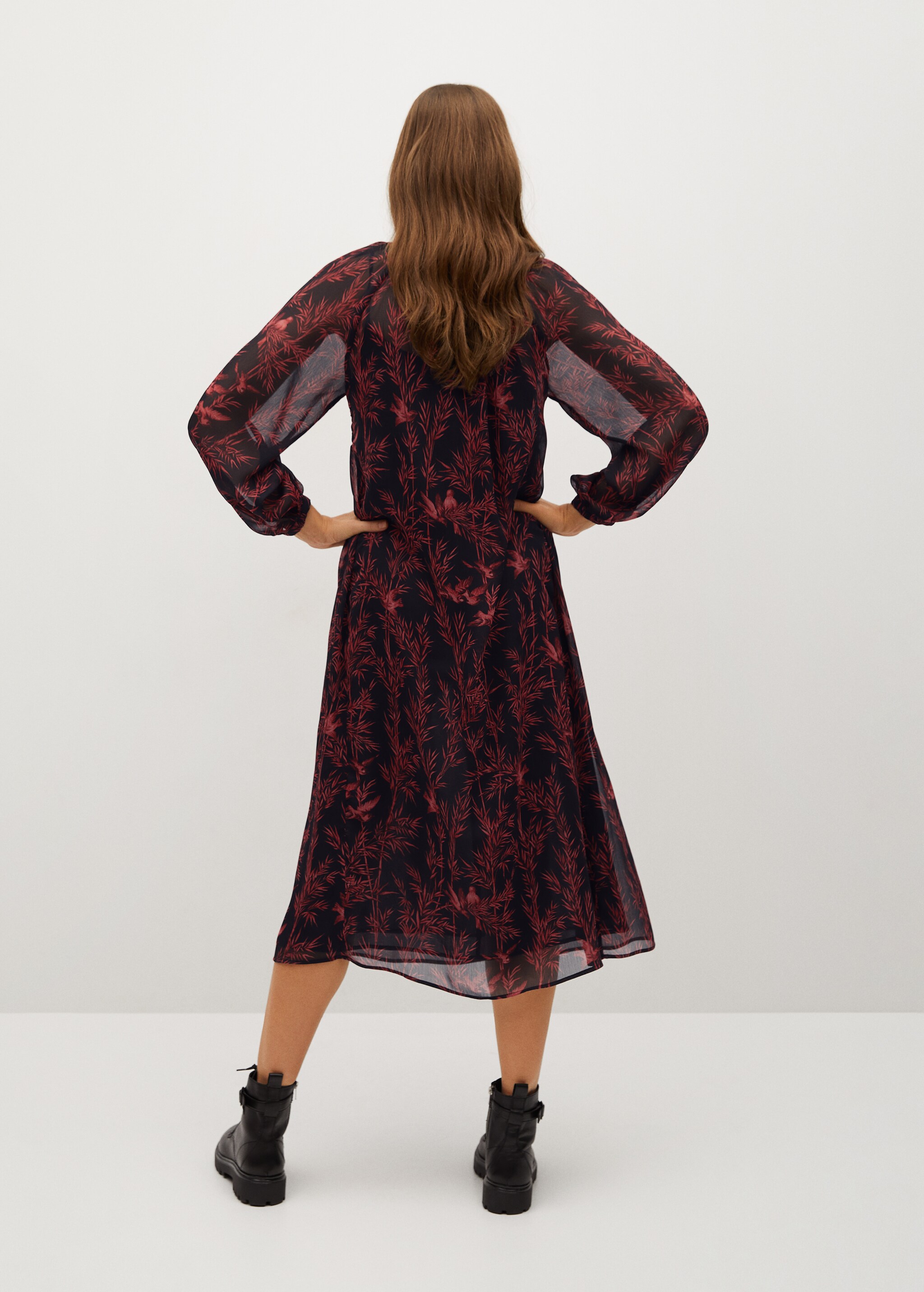 Vestido fluido estampado - Reverso del artículo