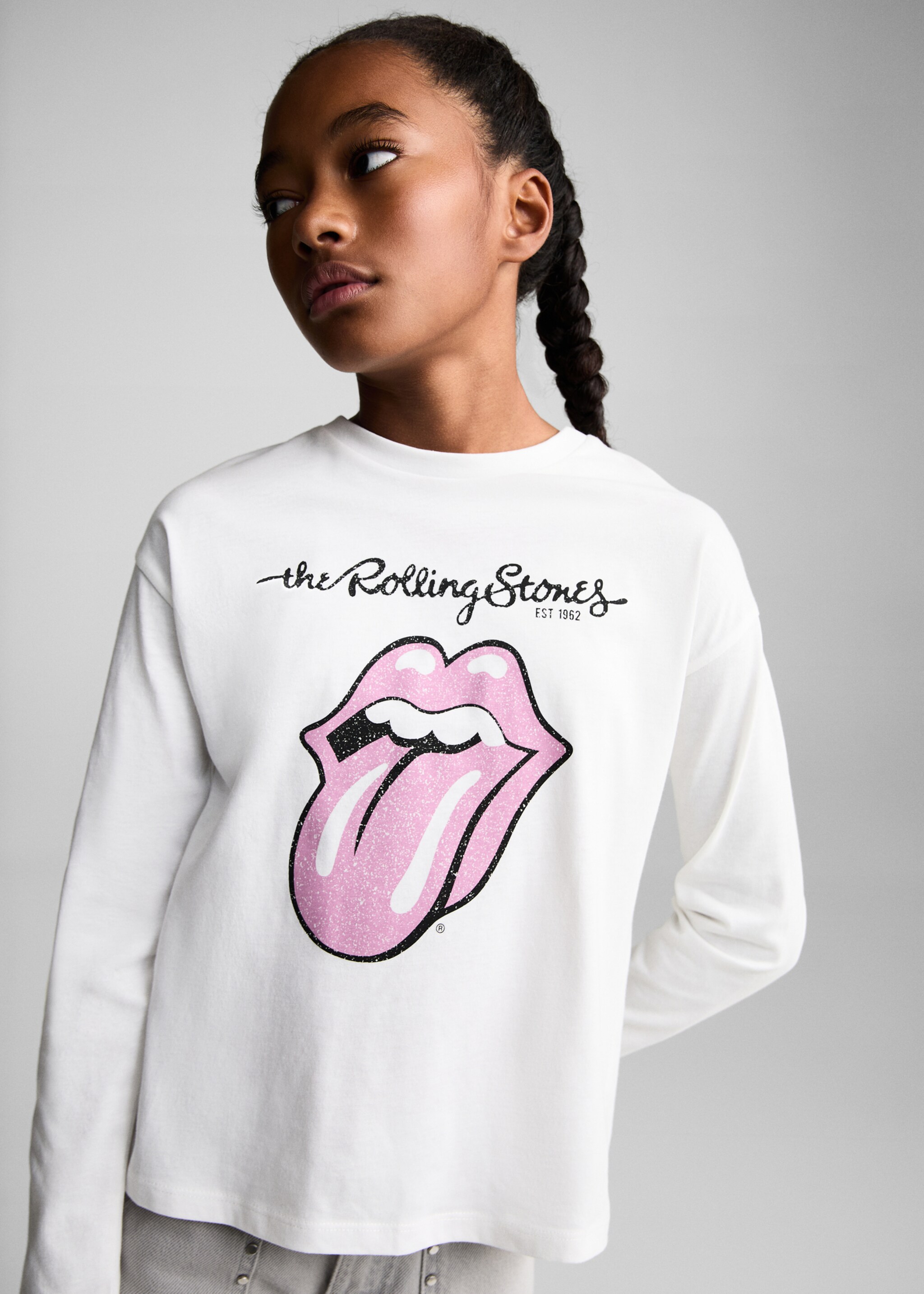 T-shirt The Rolling Stones - Bild av mittparti, Benvit. Ref: 87081045-00.