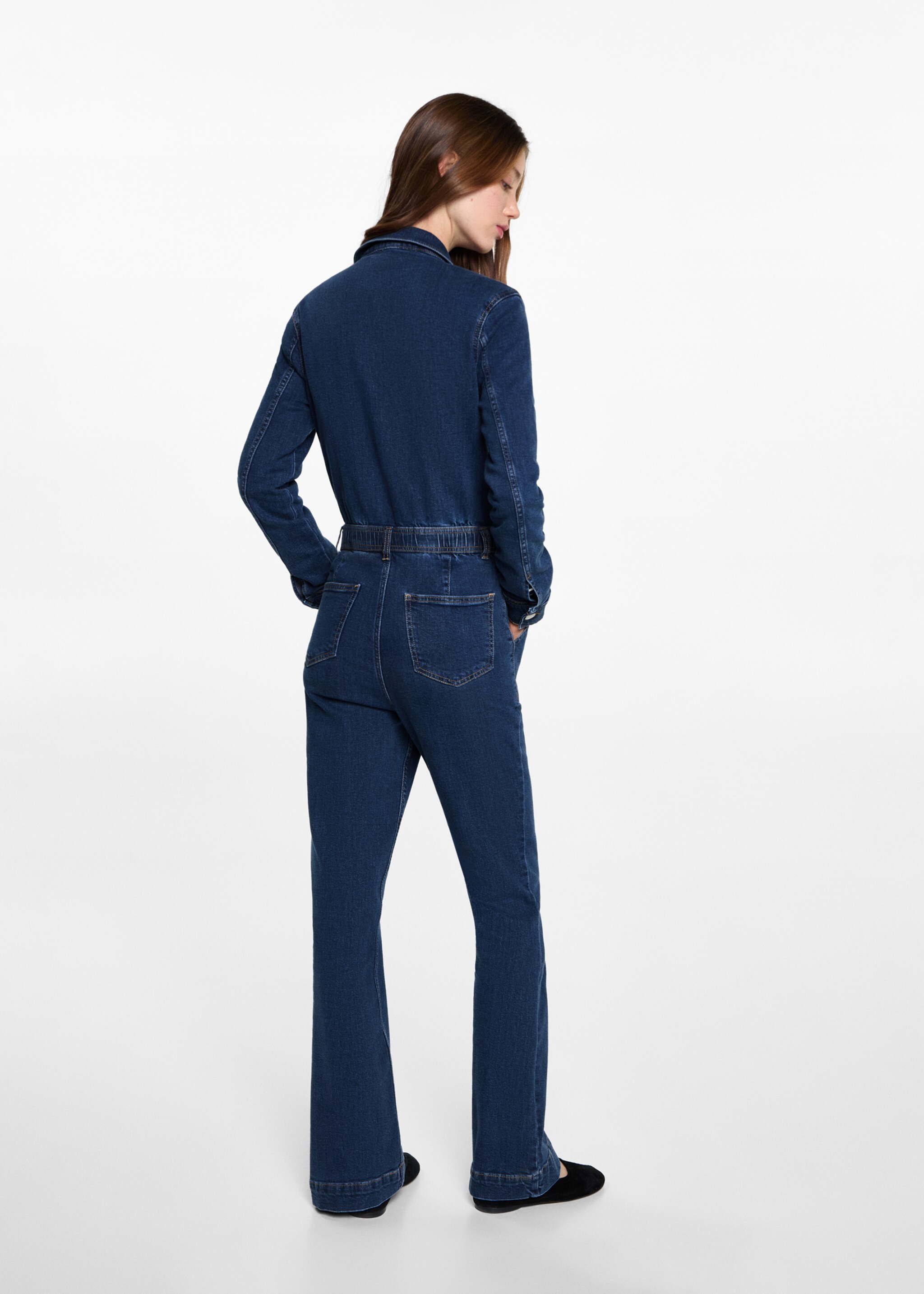 Granota acampanada denim - Revers de l'article, Blau mitjà. Ref: 87081046-00.