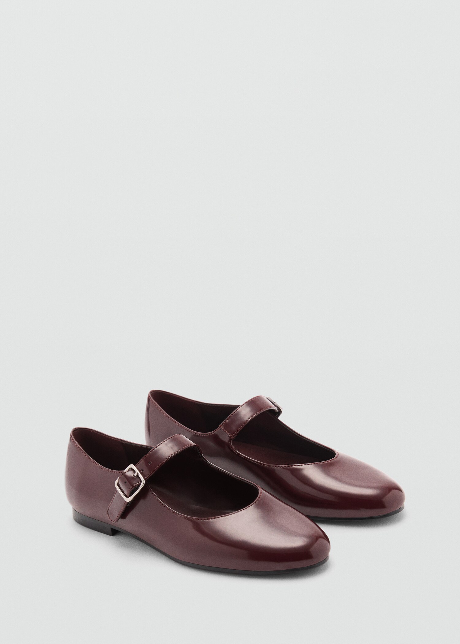 Patent leather-effect ballet flats - Medium plane