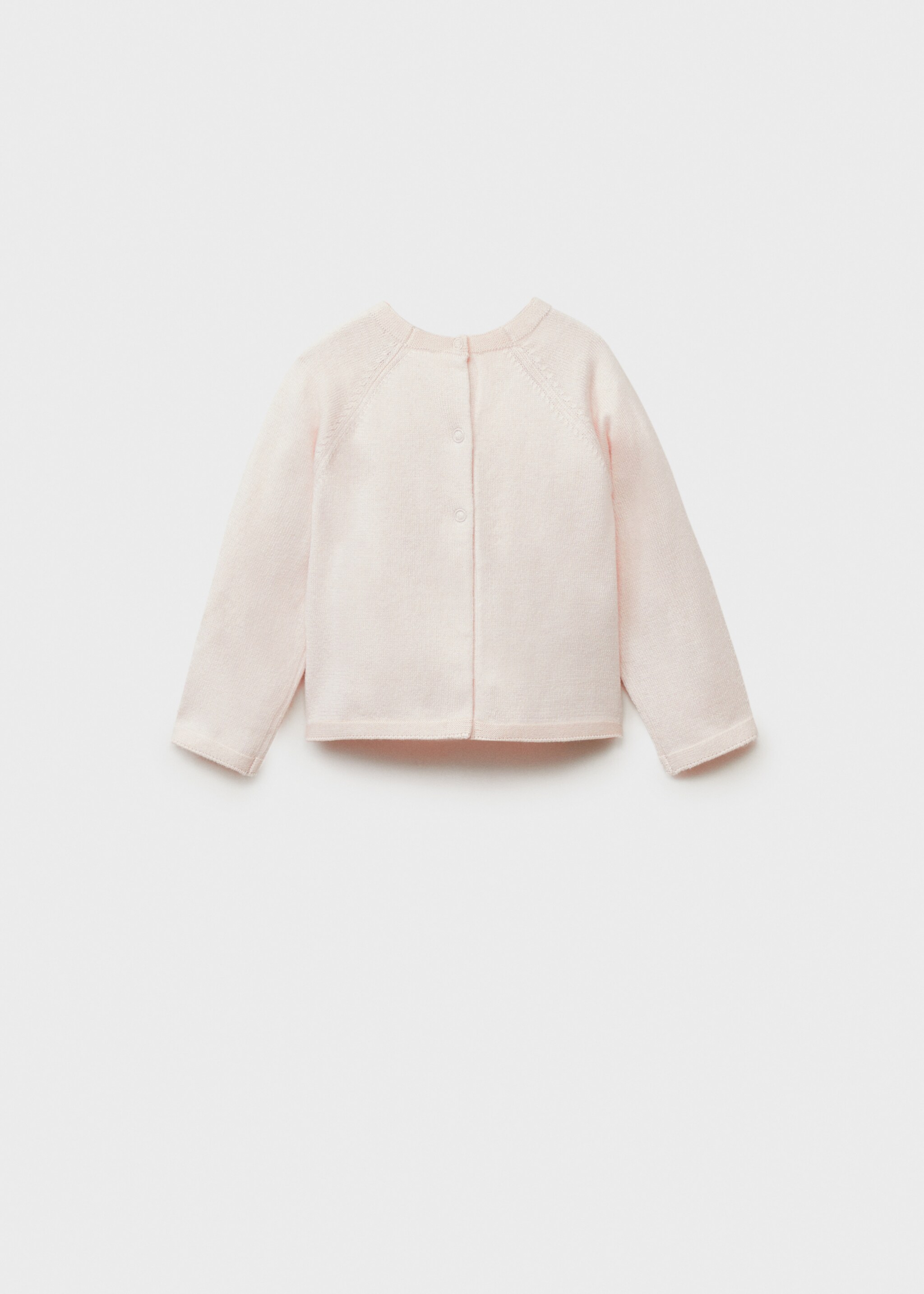 Strickpullover aus Baumwolle - Rückseite des Artikels, Rosa. Ref: 87081050-00.