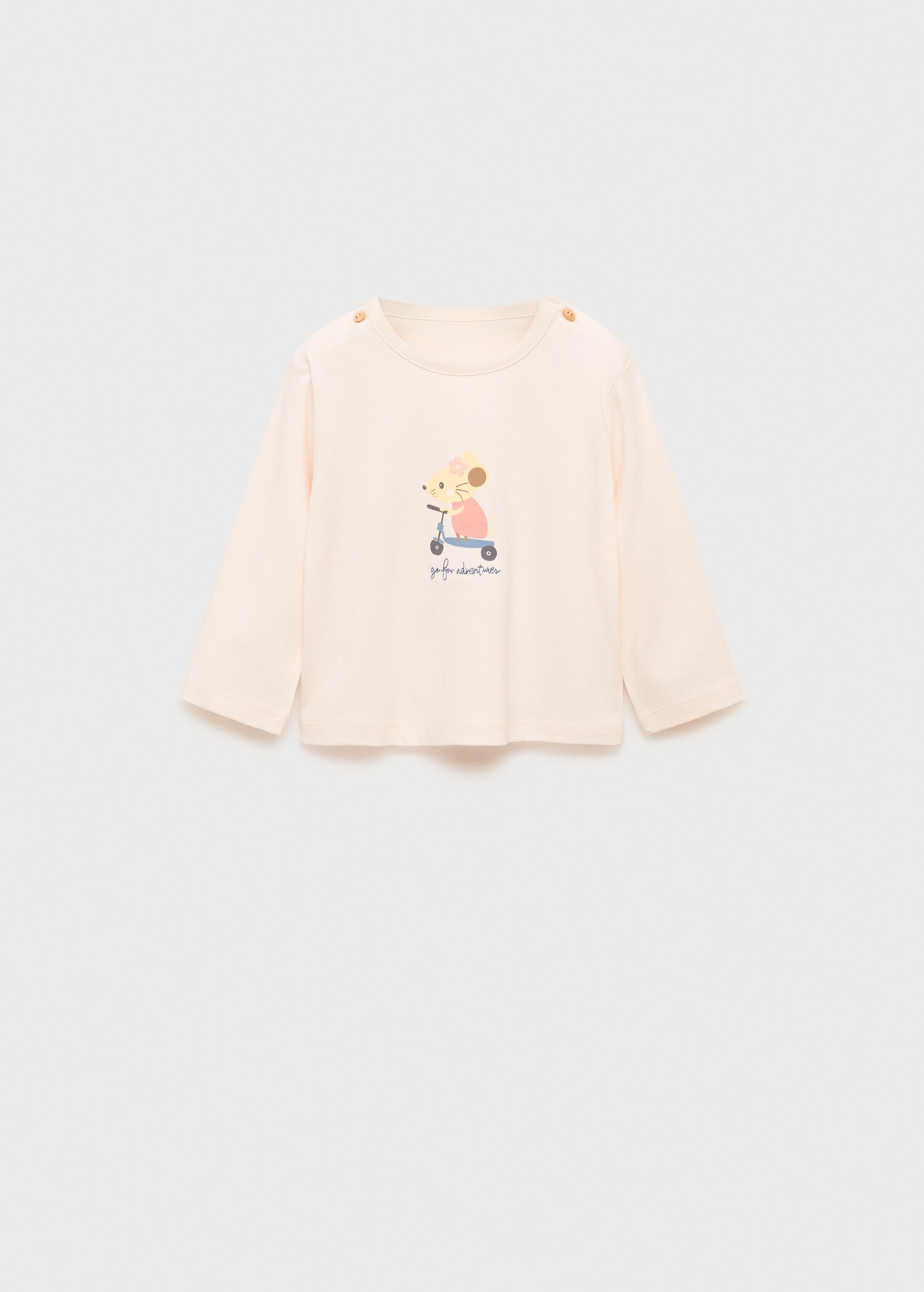 100% cotton t-shirt with drawing - Article without model