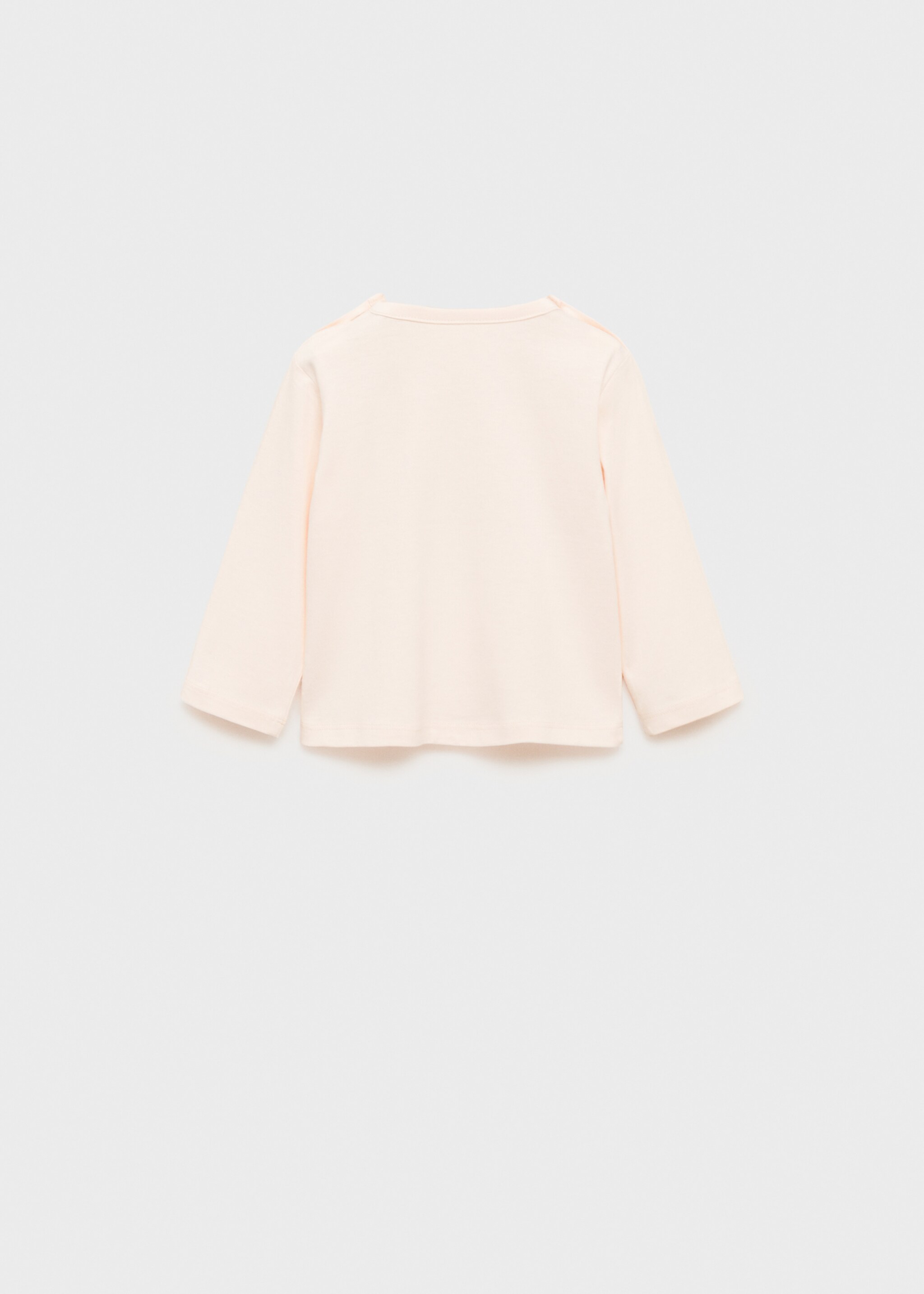 100% cotton t-shirt with drawing - Reverse of the article, Light Pink. Ref: 87081051-00.