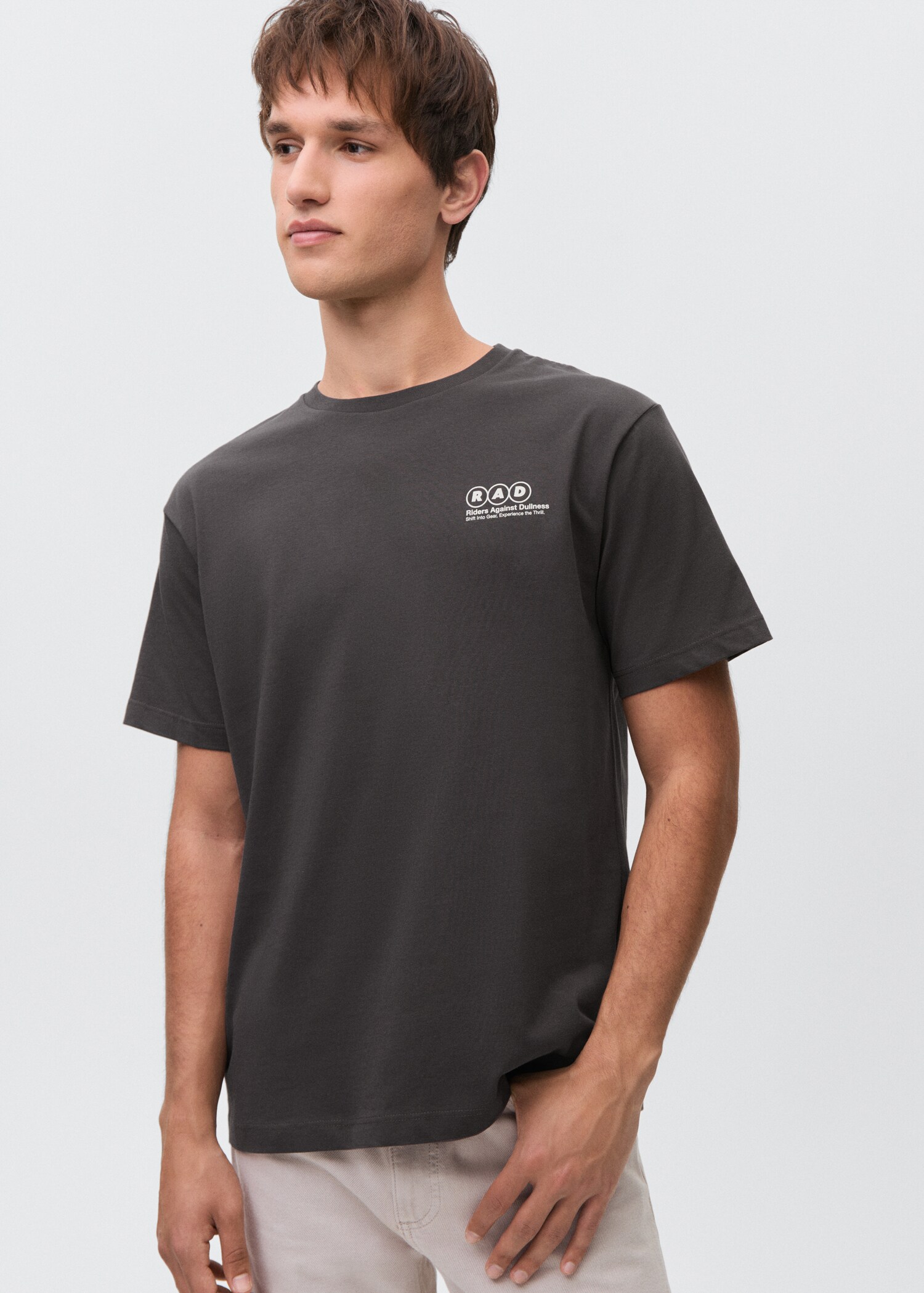 Printed cotton-blend T-shirt - Medium plane