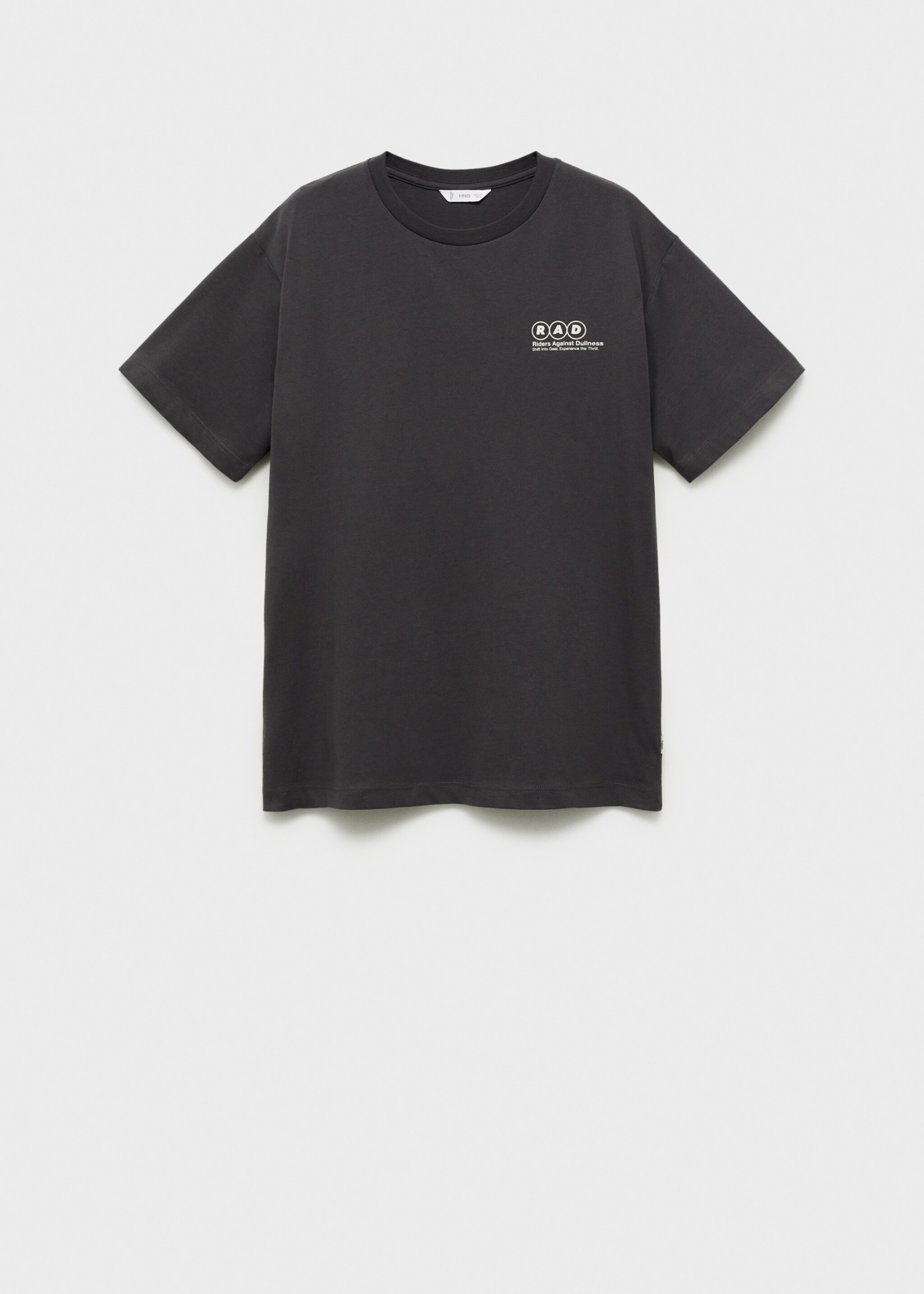 Printed cotton-blend T-shirt - Article without model, Charcoal. Ref: 87081052-00.