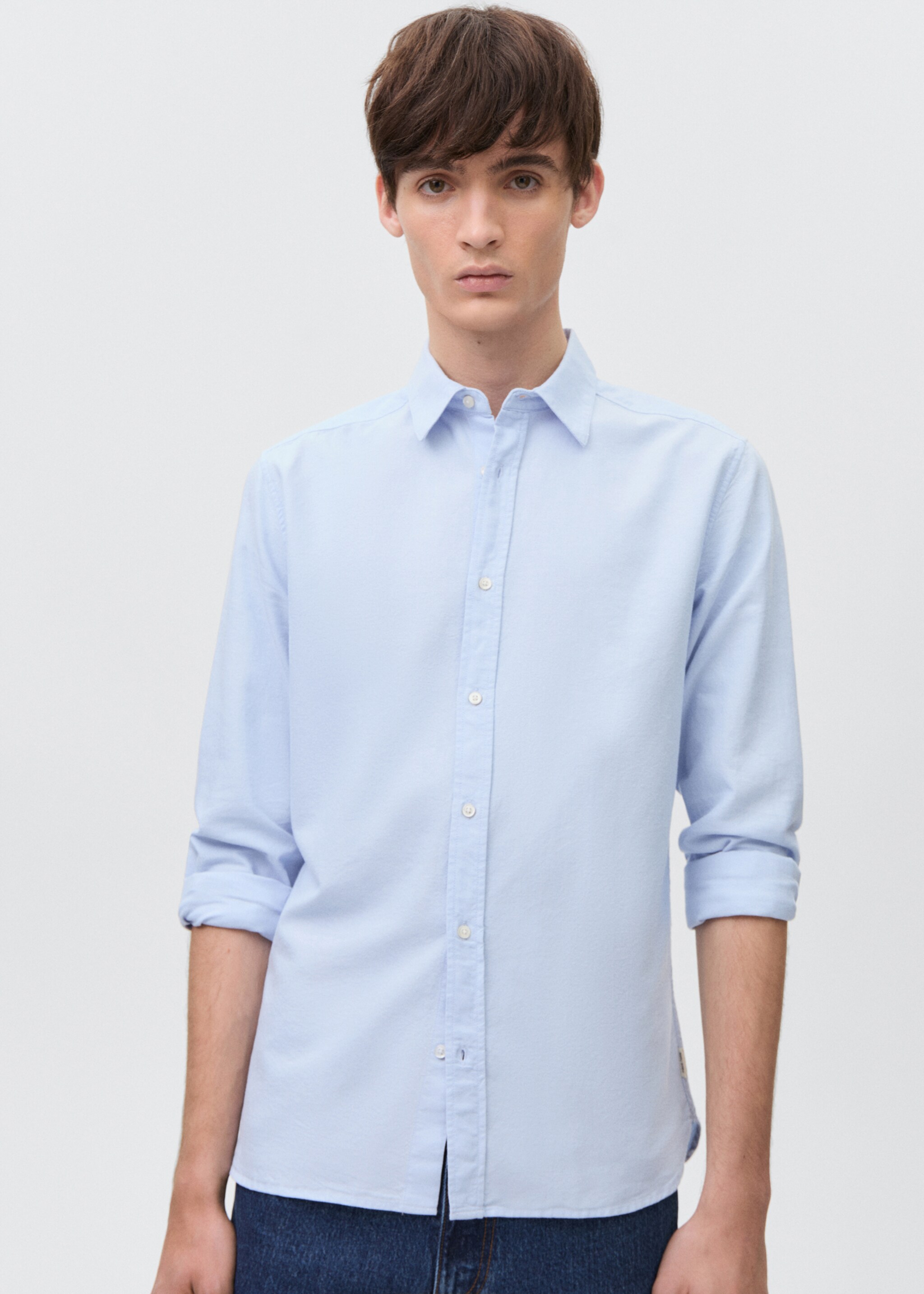 Oxford shirt - Medium plane, Sky Blue. Ref: 87081053-00.