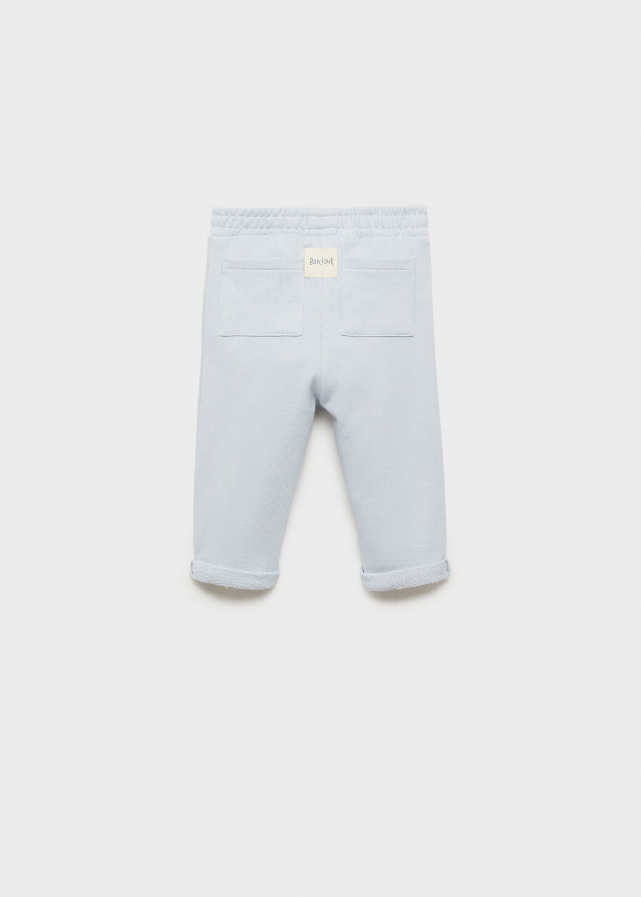 Cotton jogger-style trousers - Reverse of the article, Sky Blue. Ref: 87081054-00.