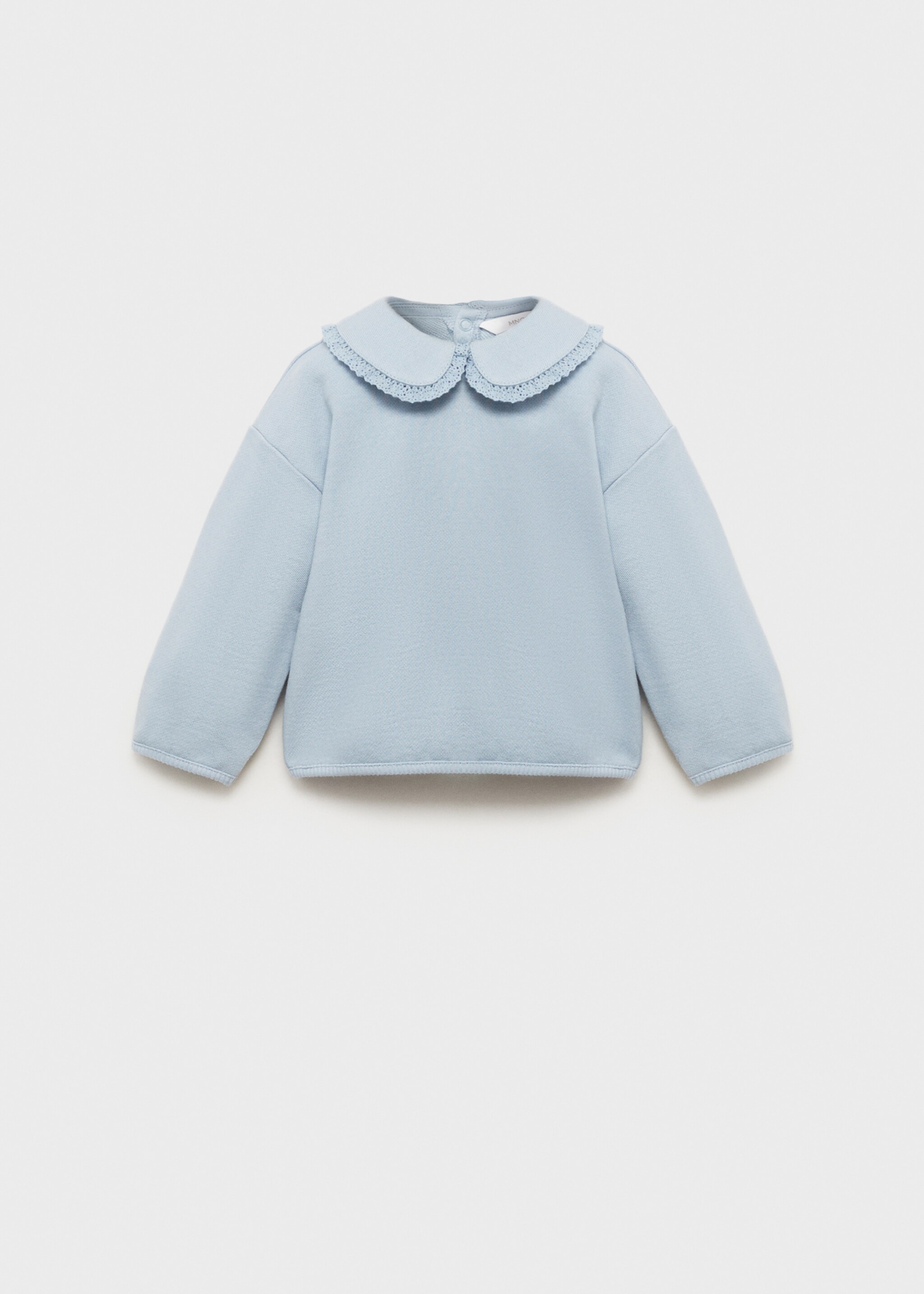 Babydoll neck sweatshirt - Article without model, Blue. Ref: 87081058-00.