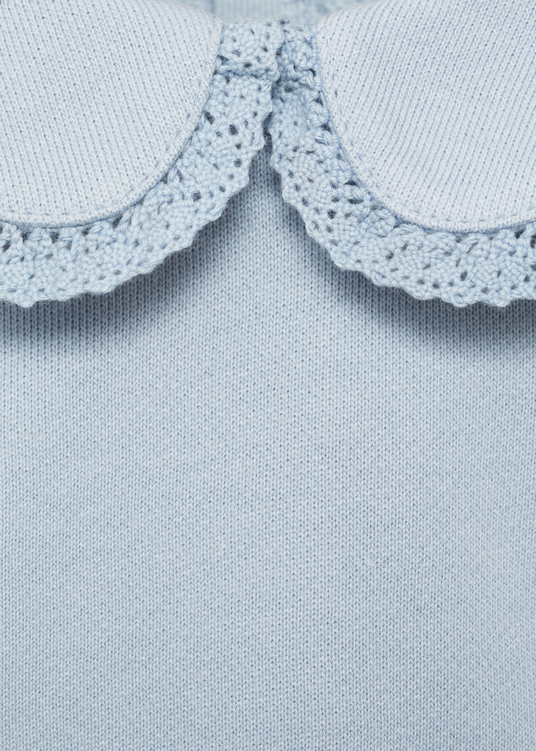 Babydoll neck sweatshirt - Details of the article 8, Blue. Ref: 87081058-00.