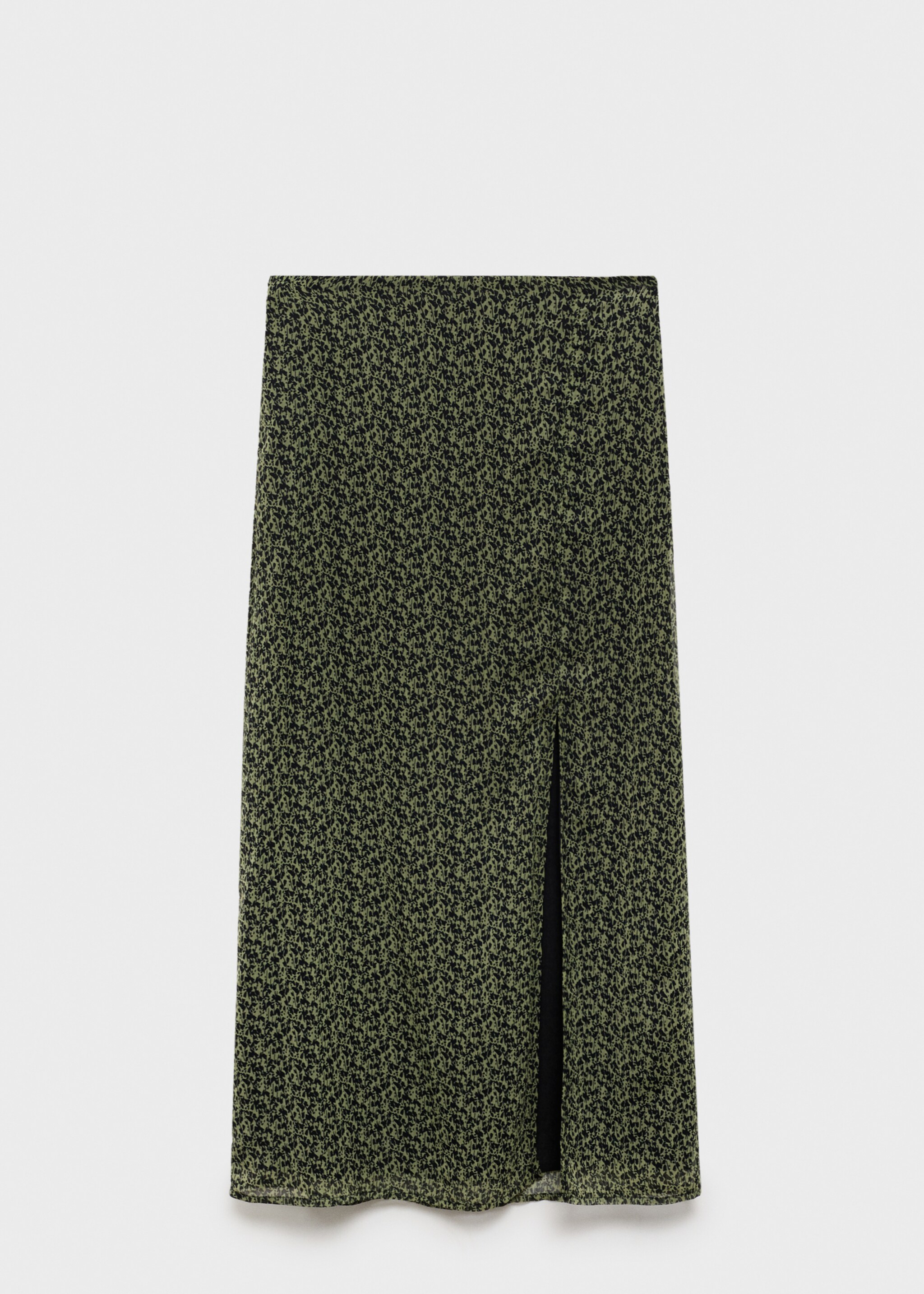 Printed long skirt - Article without model, Black. Ref: 87081512-00.