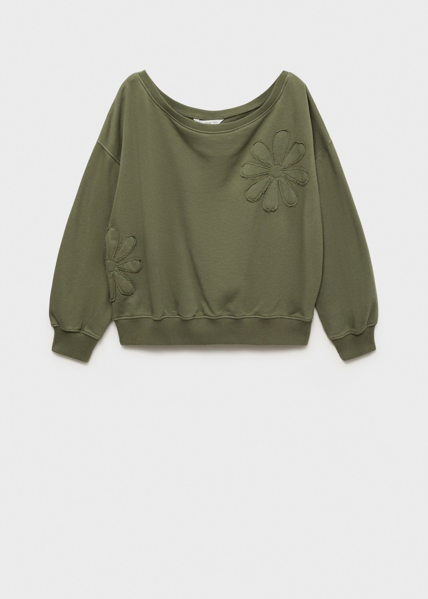 Sweat-shirt broderie florale - Article sans modèle