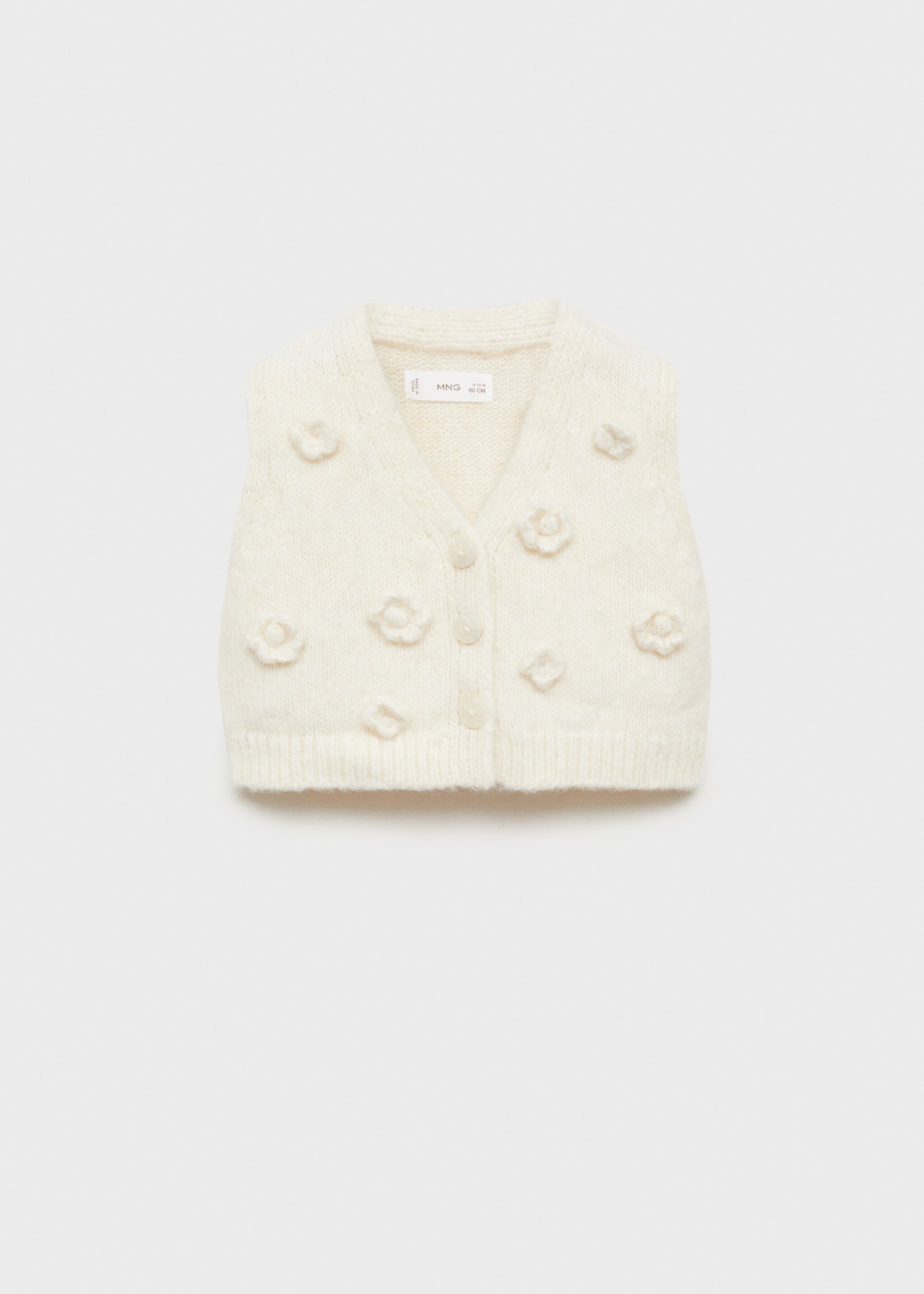 Knitted gilet - Article without model, Beige. Ref: 87081515-00.