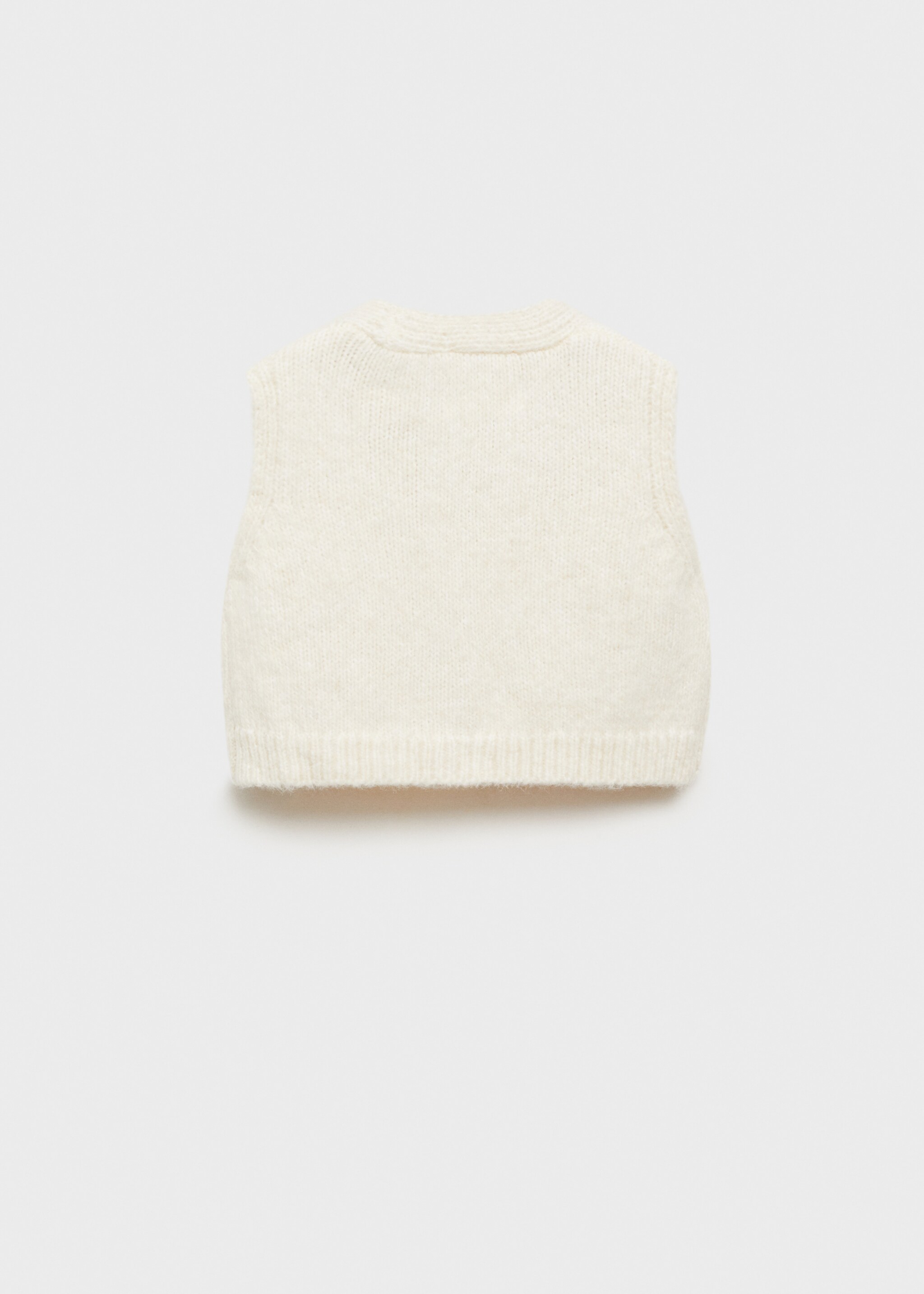 Knitted gilet - Reverse of the article, Beige. Ref: 87081515-00.