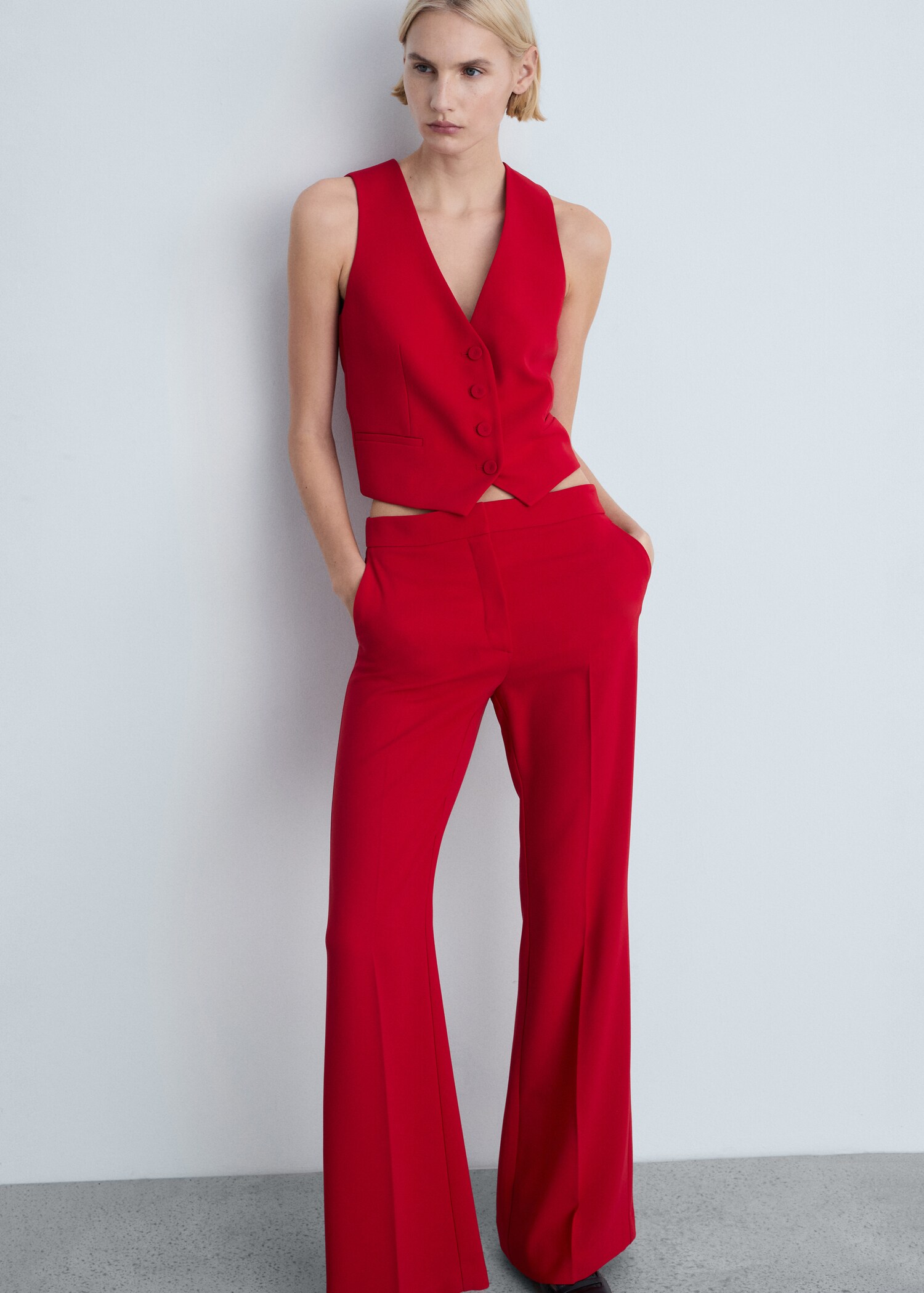 Wide leg suit trousers - Details of the article 2