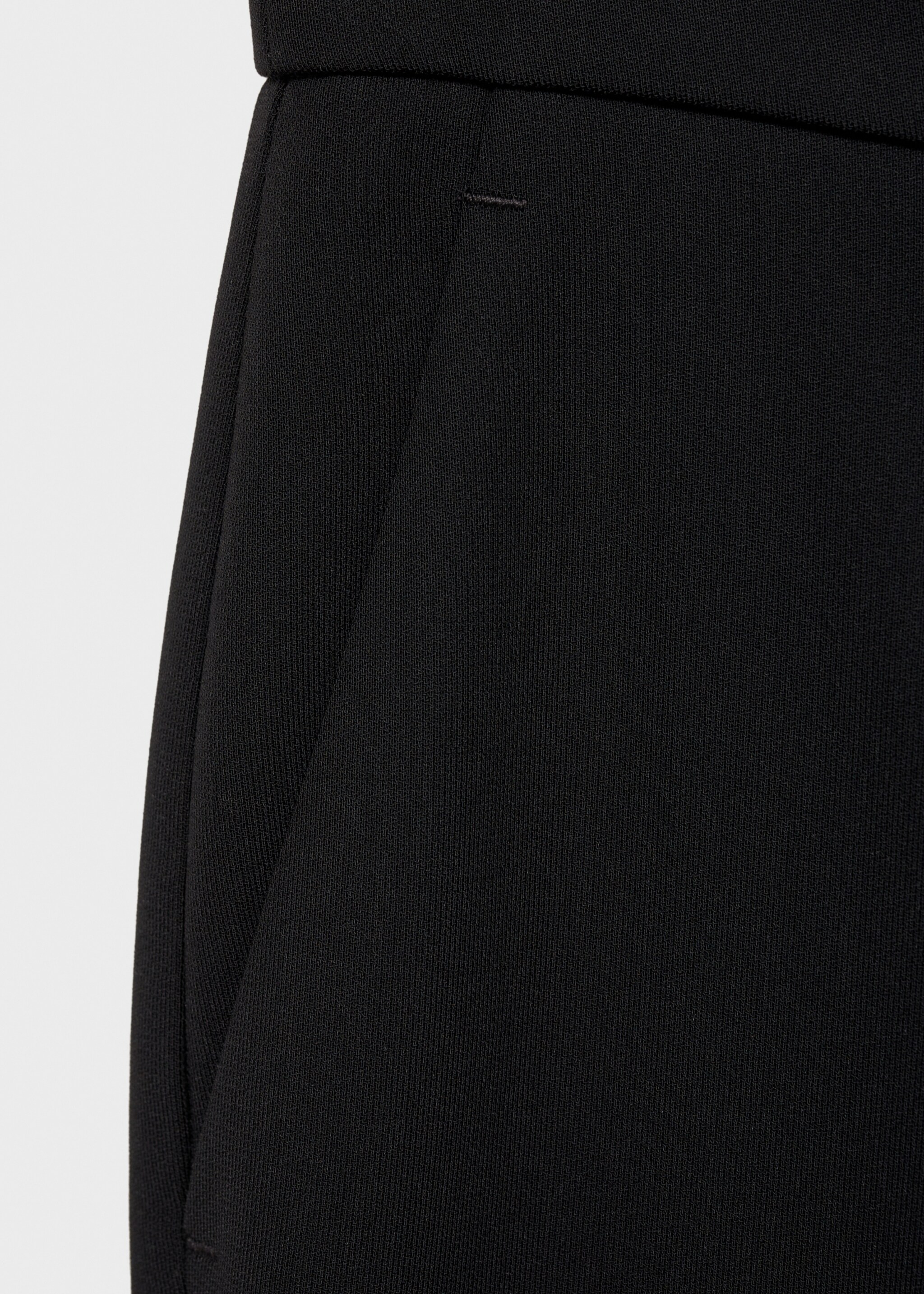 Wide leg suit trousers - Details of the article 8, Black. Ref: 87081518-00.