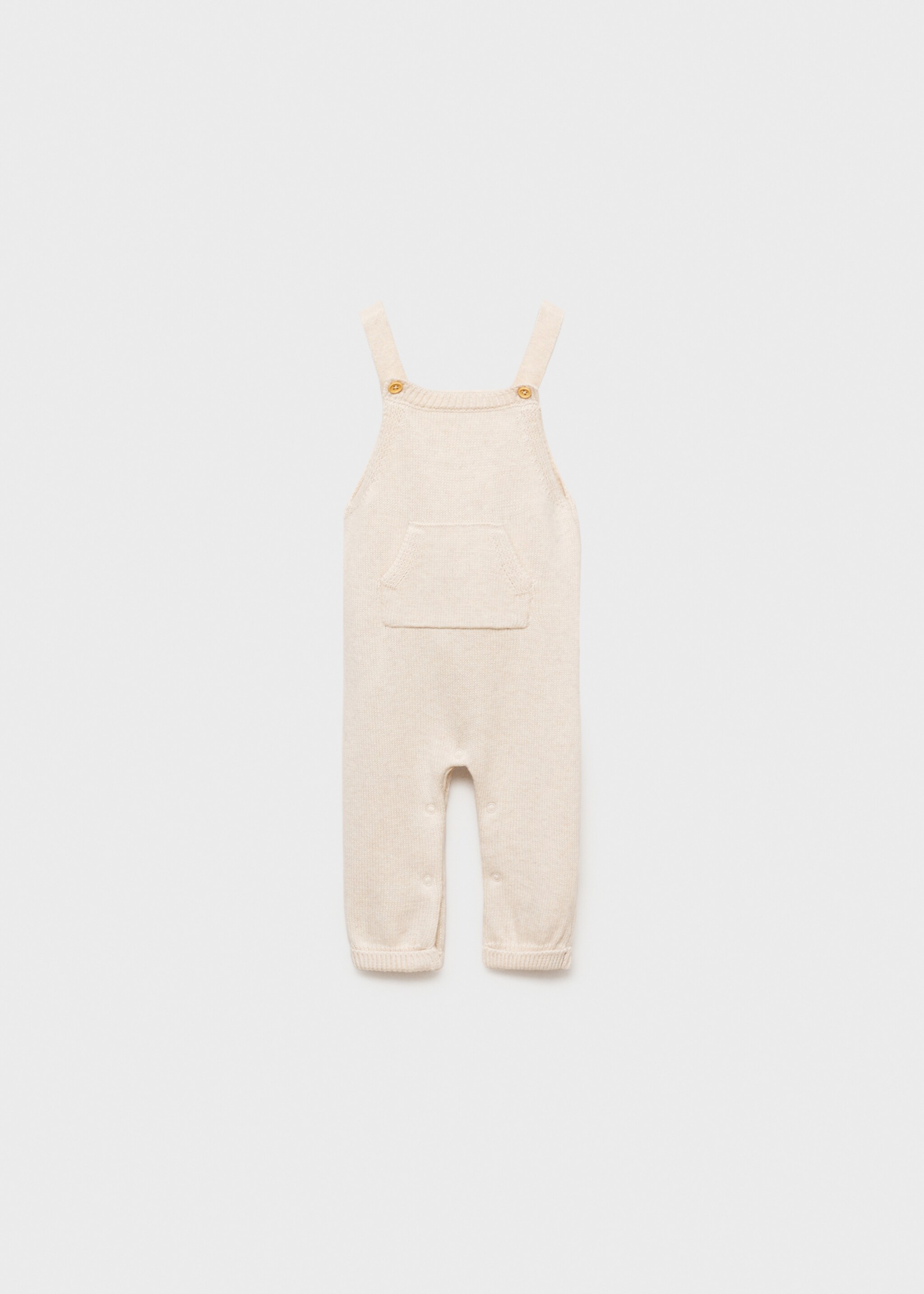 Cotton knit dungarees - Article without model, Sand. Ref: 87081519-00.