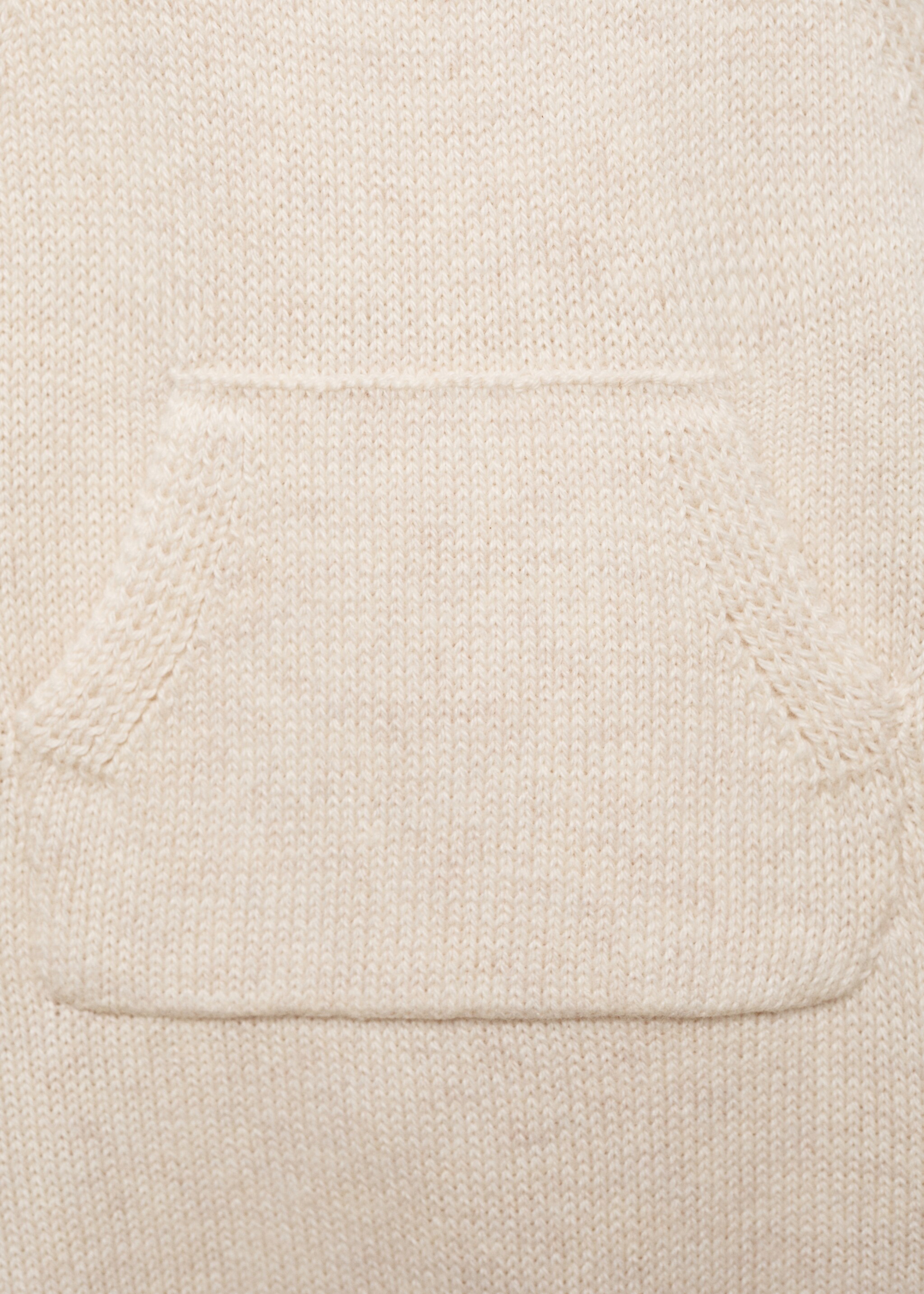 Cotton knit dungarees - Details of the article 0, Sand. Ref: 87081519-00.