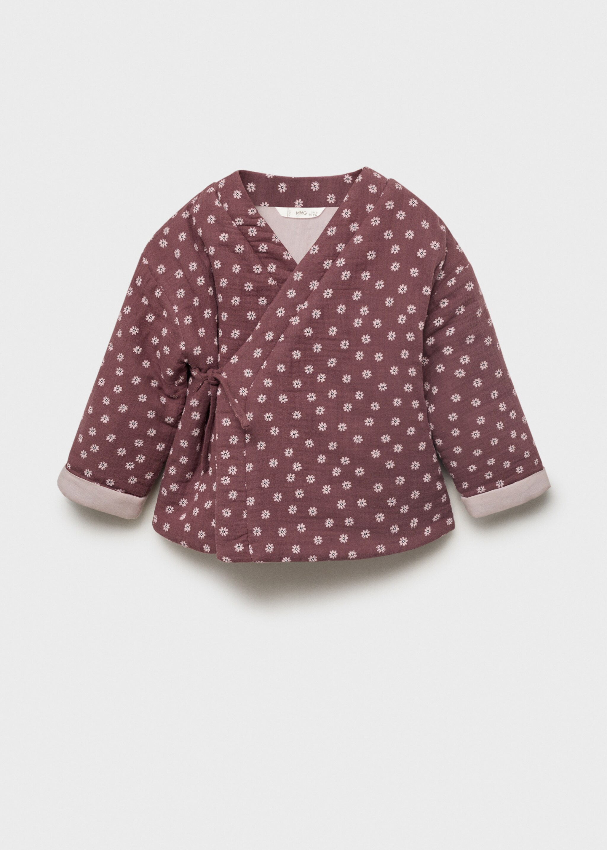 Bamboo kimono jacket - Article without model, Maroon. Ref: 87081523-00.