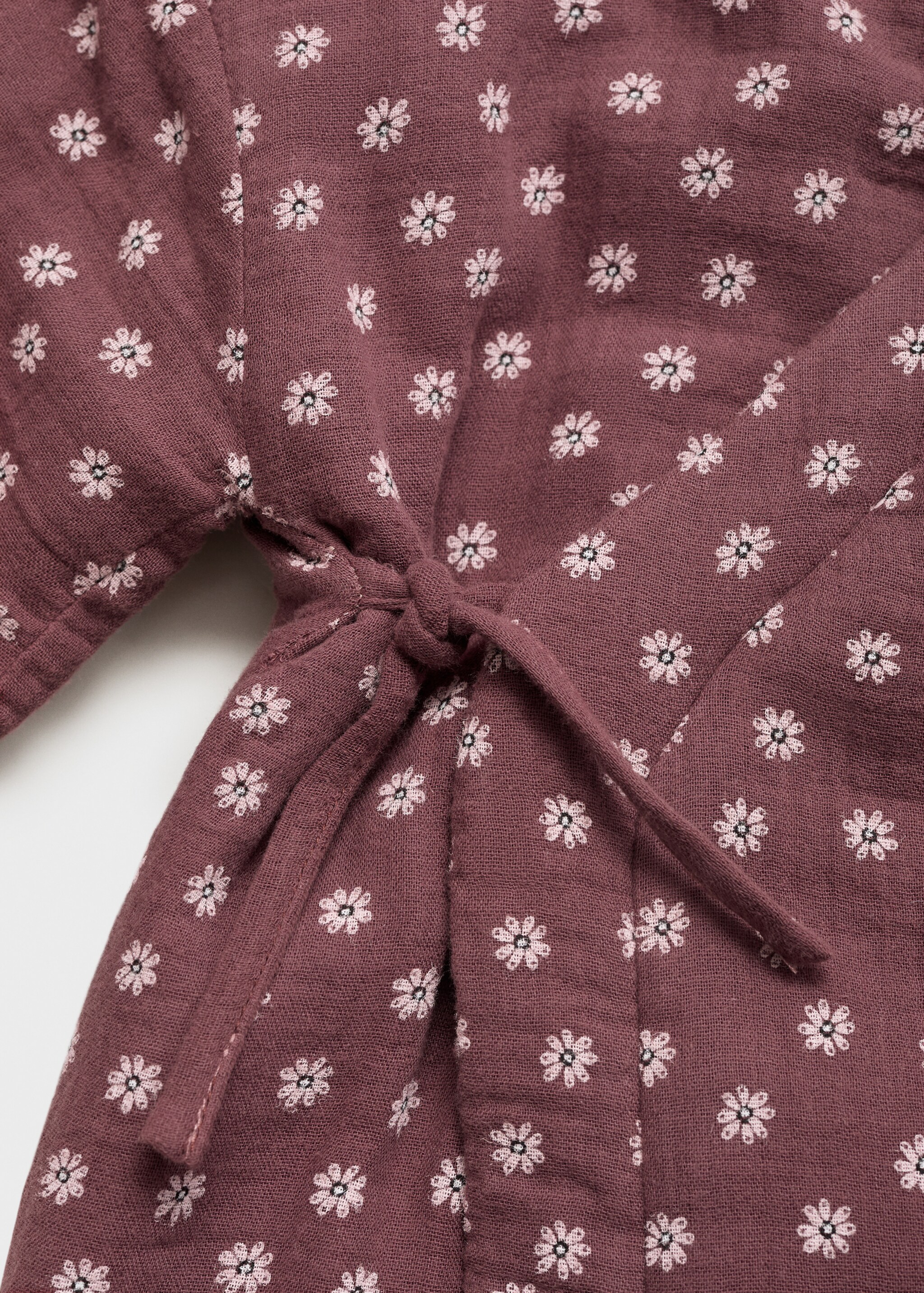 Bamboo kimono jacket - Details of the article 8, Maroon. Ref: 87081523-00.