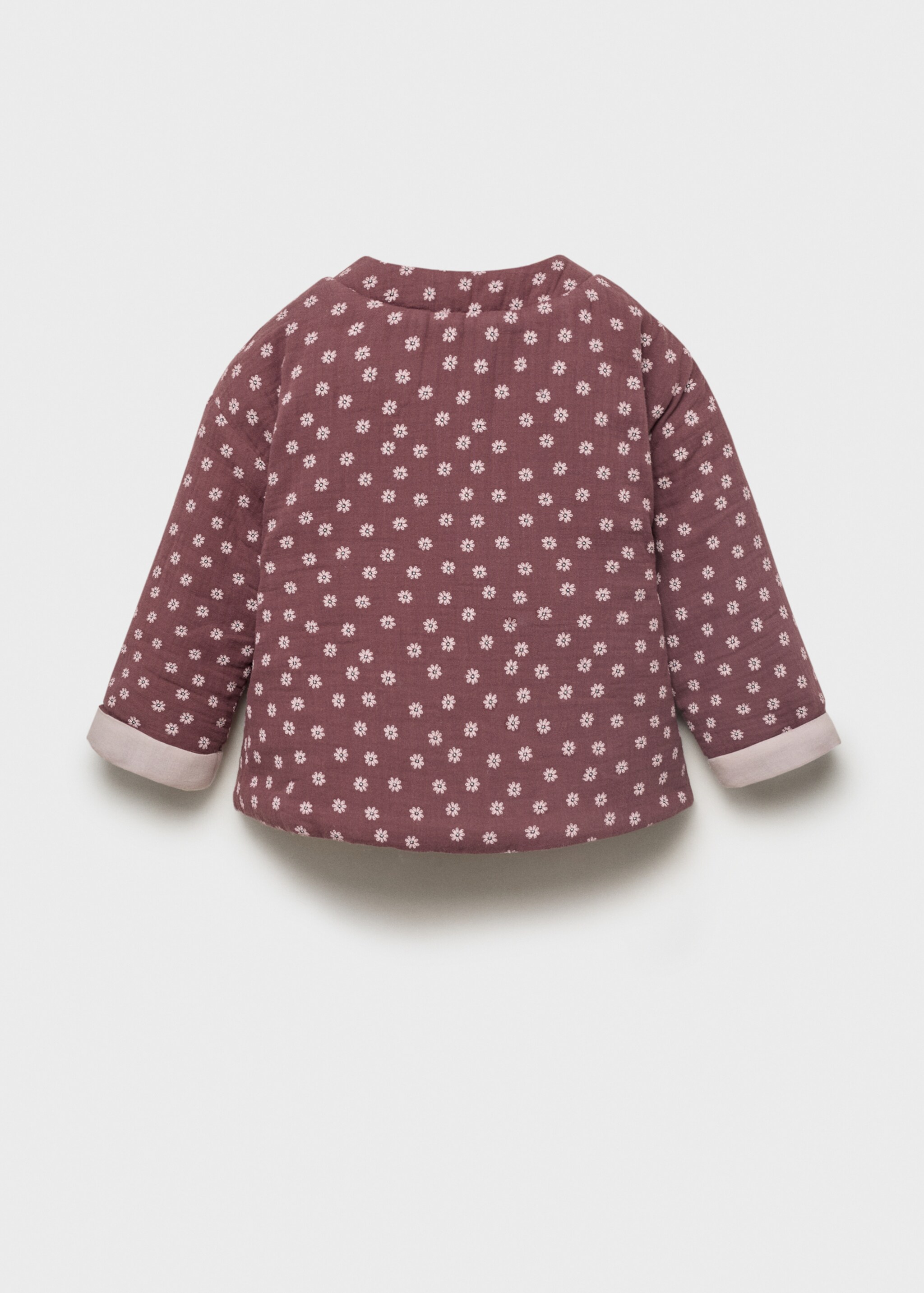 Bamboo kimono jacket - Reverse of the article, Maroon. Ref: 87081523-00.