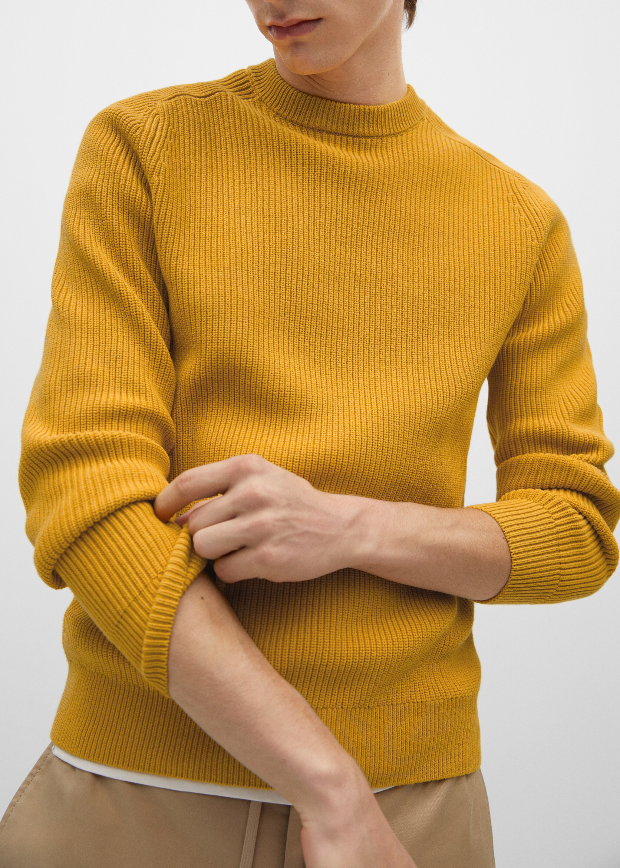 Structured cotton sweater - Details of the article 2
