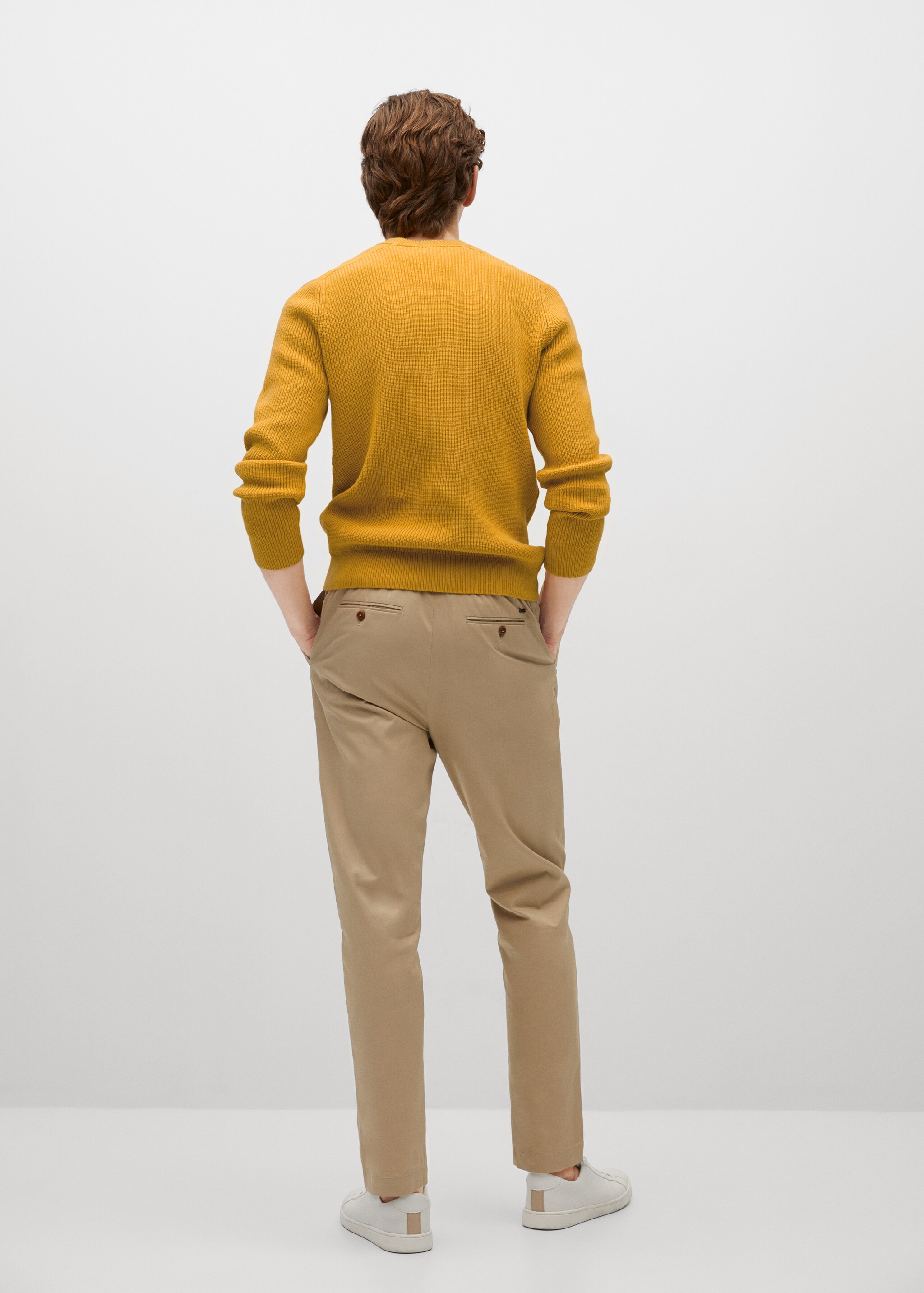 Structured cotton sweater - Reverse of the article