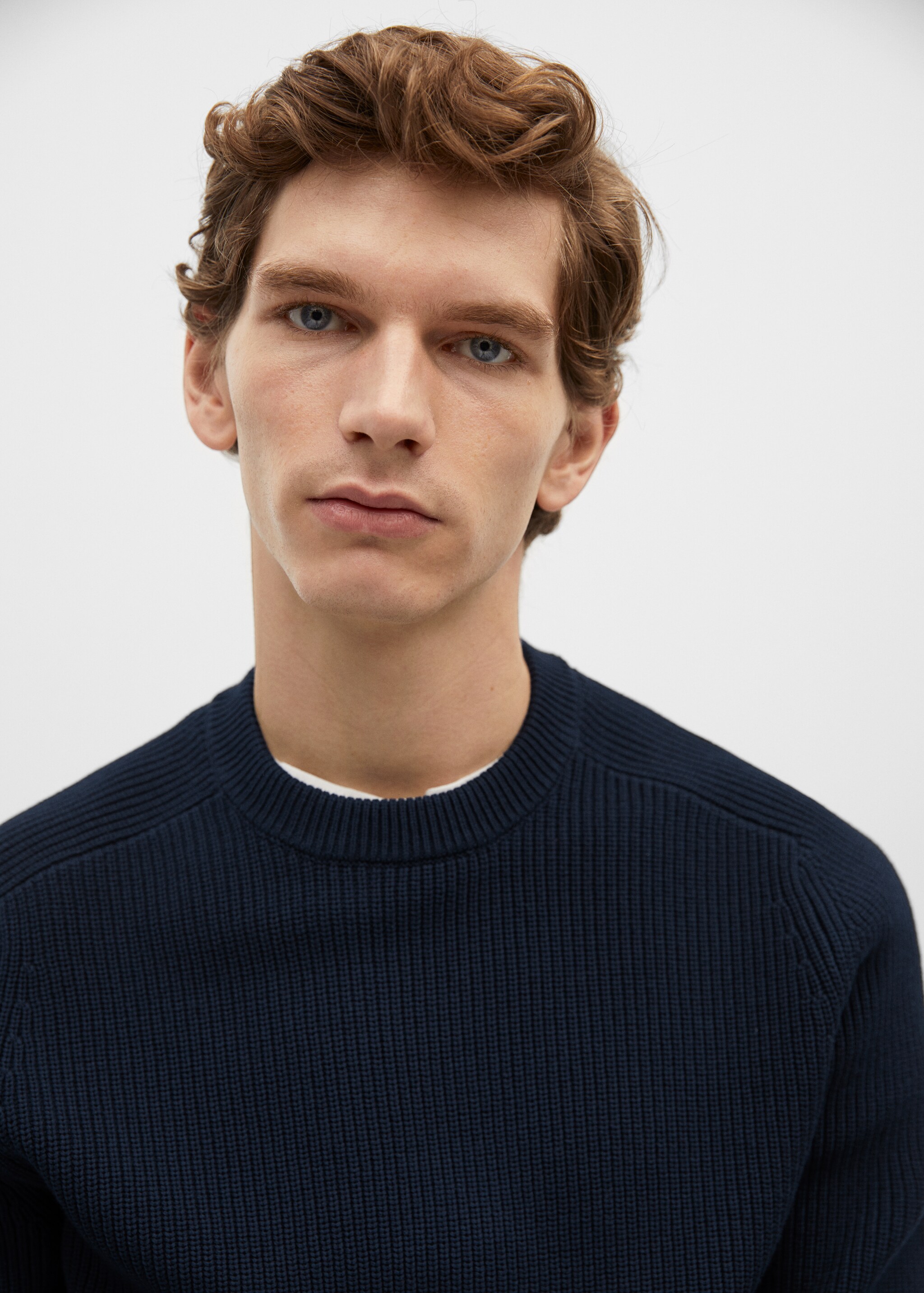 Structured cotton sweater - Details of the article 1