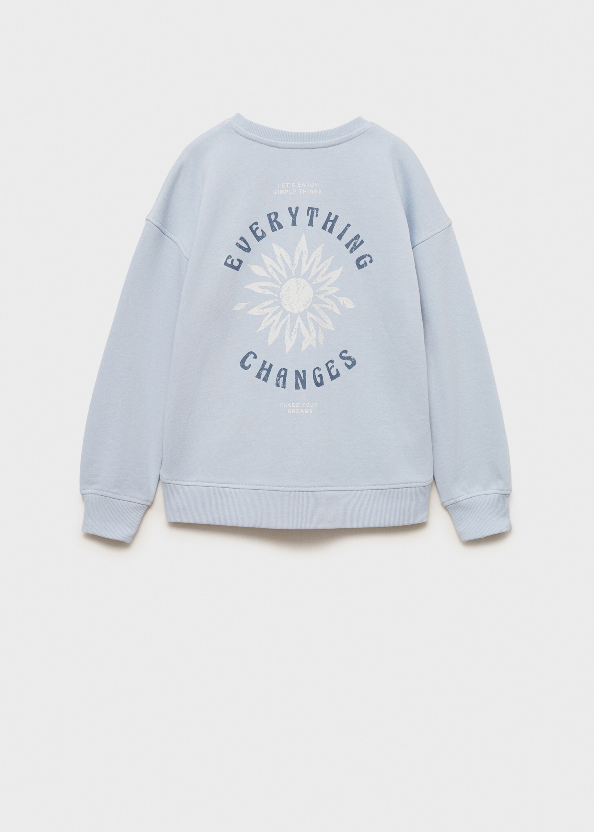 Φούτερ με στάμπα - Πίσω όψη προϊόντος, Γαλάζιο. Ref: 87082024-00.