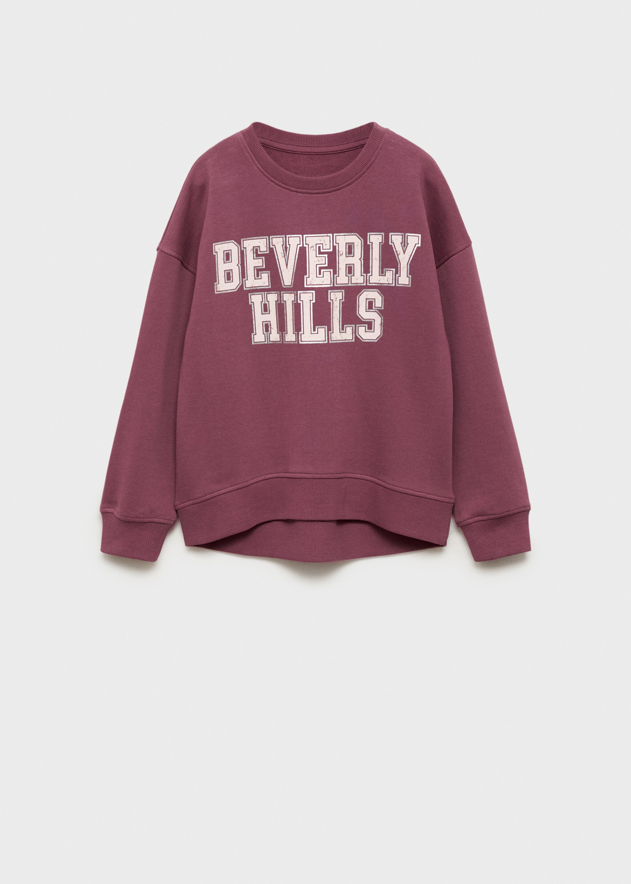 Printed message sweatshirt - Article without model, Pink. Ref: 87082024-00.