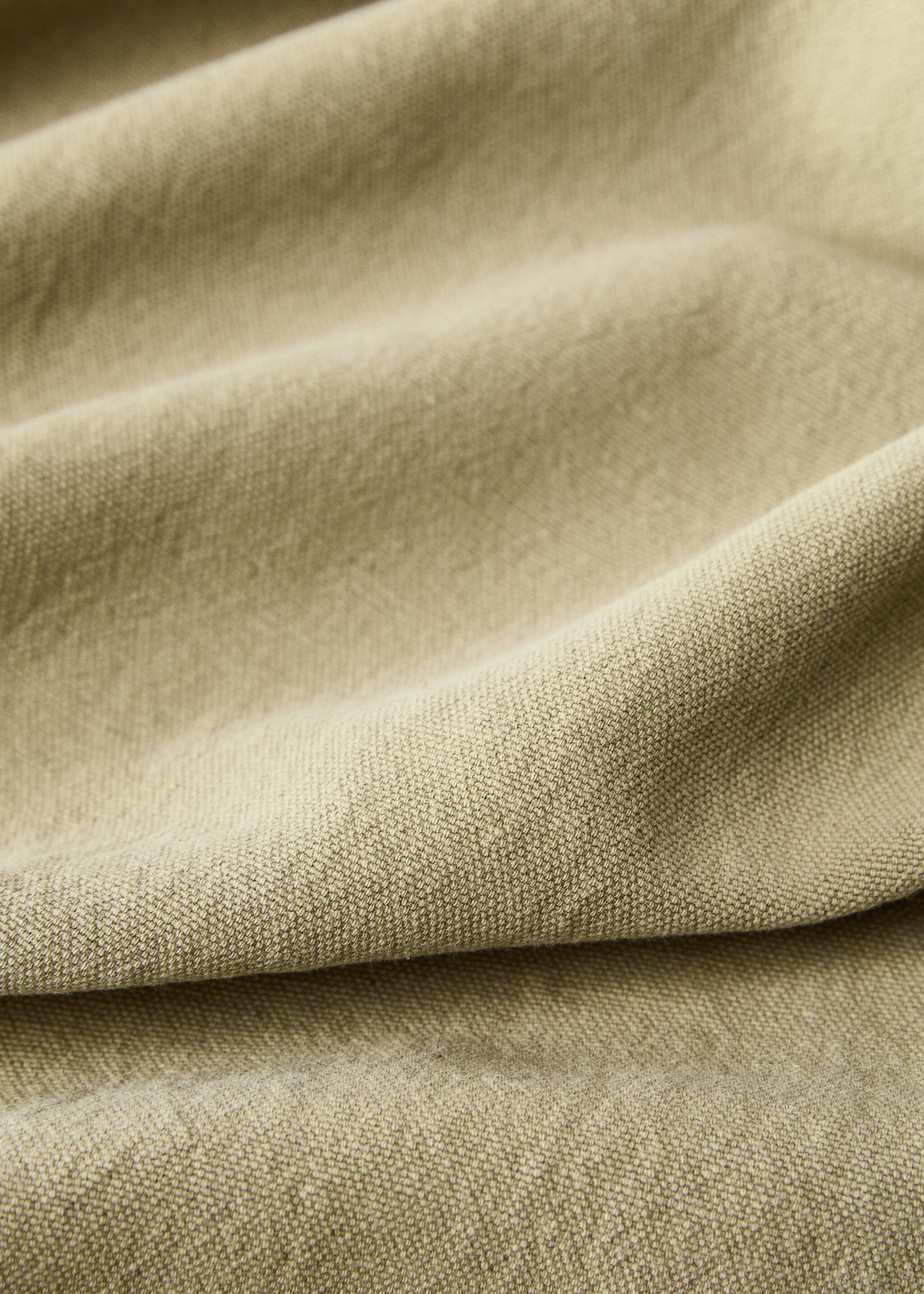 Washed-effect linen curtain - Medium plane, Green. Ref: 87082026-00.