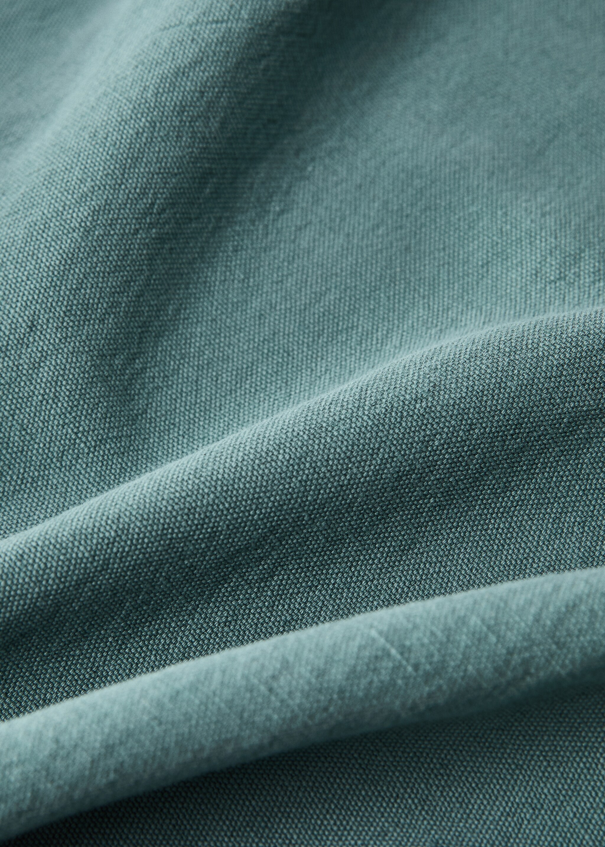 Rideau en lin effet délavé - Plan moyen, Bleu. Ref: 87082026-00.