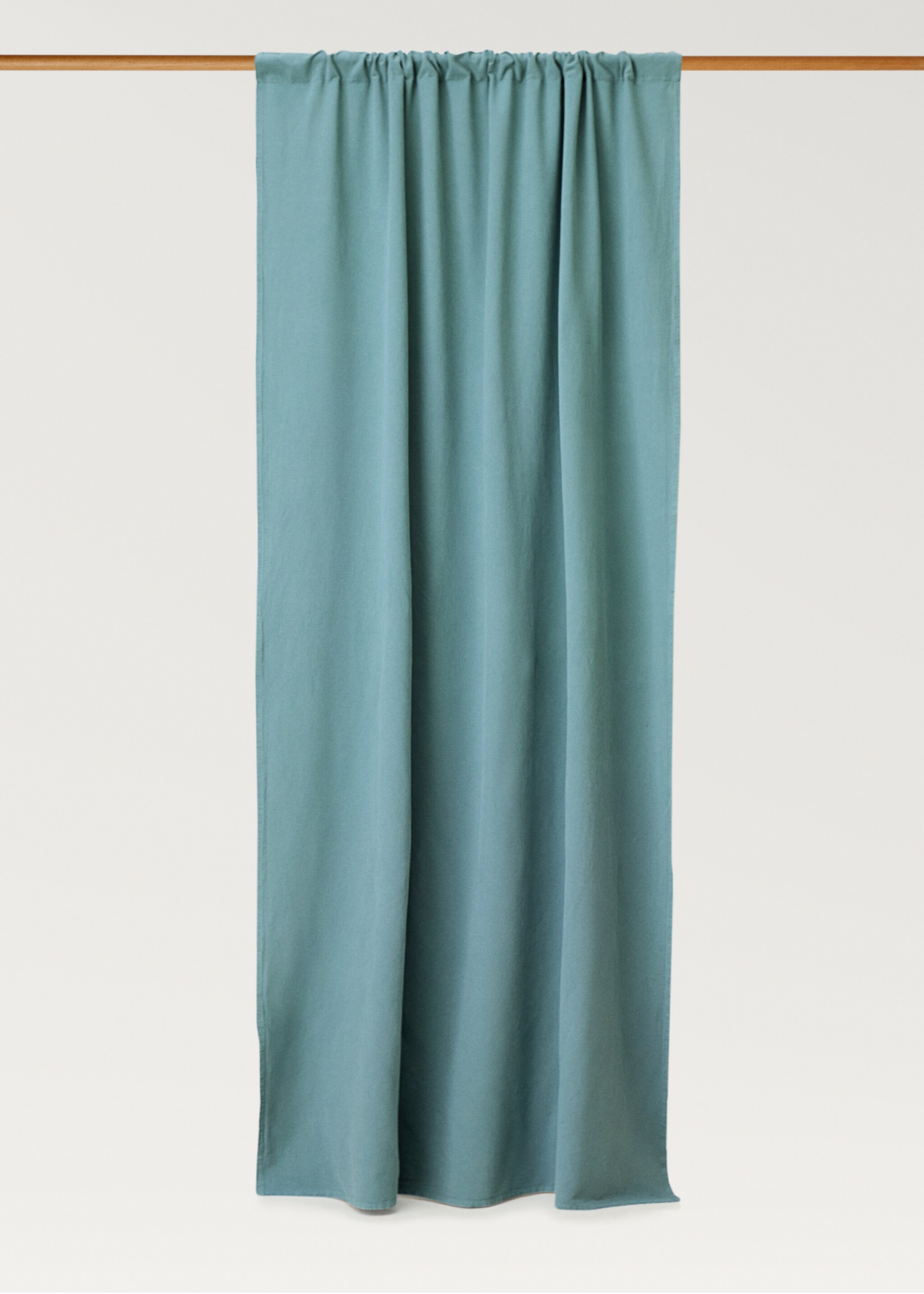 Rideau en lin effet délavé - Article sans modèle, Bleu. Ref: 87082026-00.